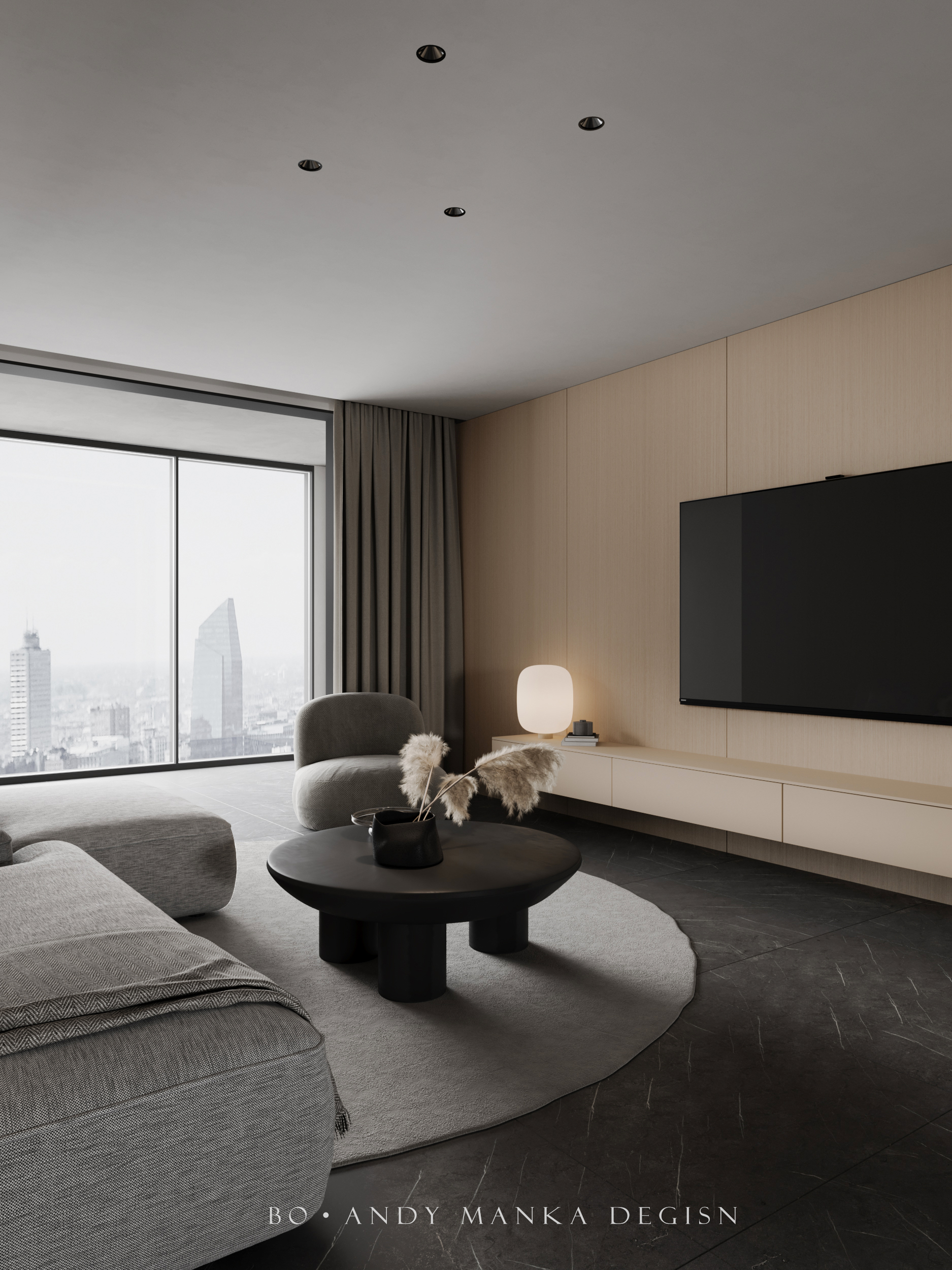 黑色与木色的碰撞-4