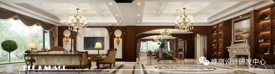 美式轻奢别墅设计,优雅宜居的蜂宿典范-5