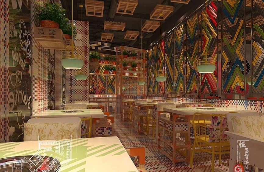 
花田煮潮牛火锅店设计案例 -4