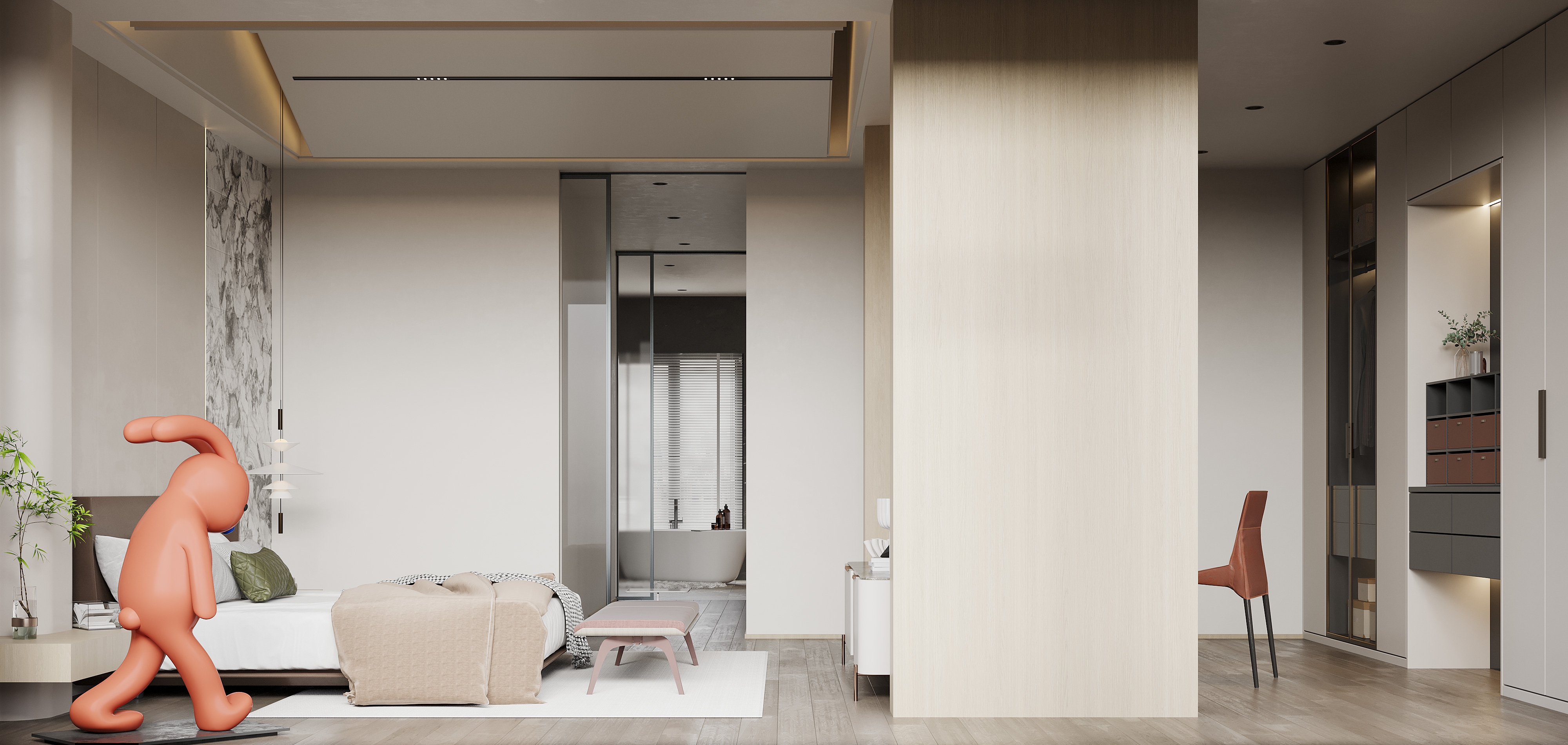 轻奢挑空别墅-艺米效果图 -3