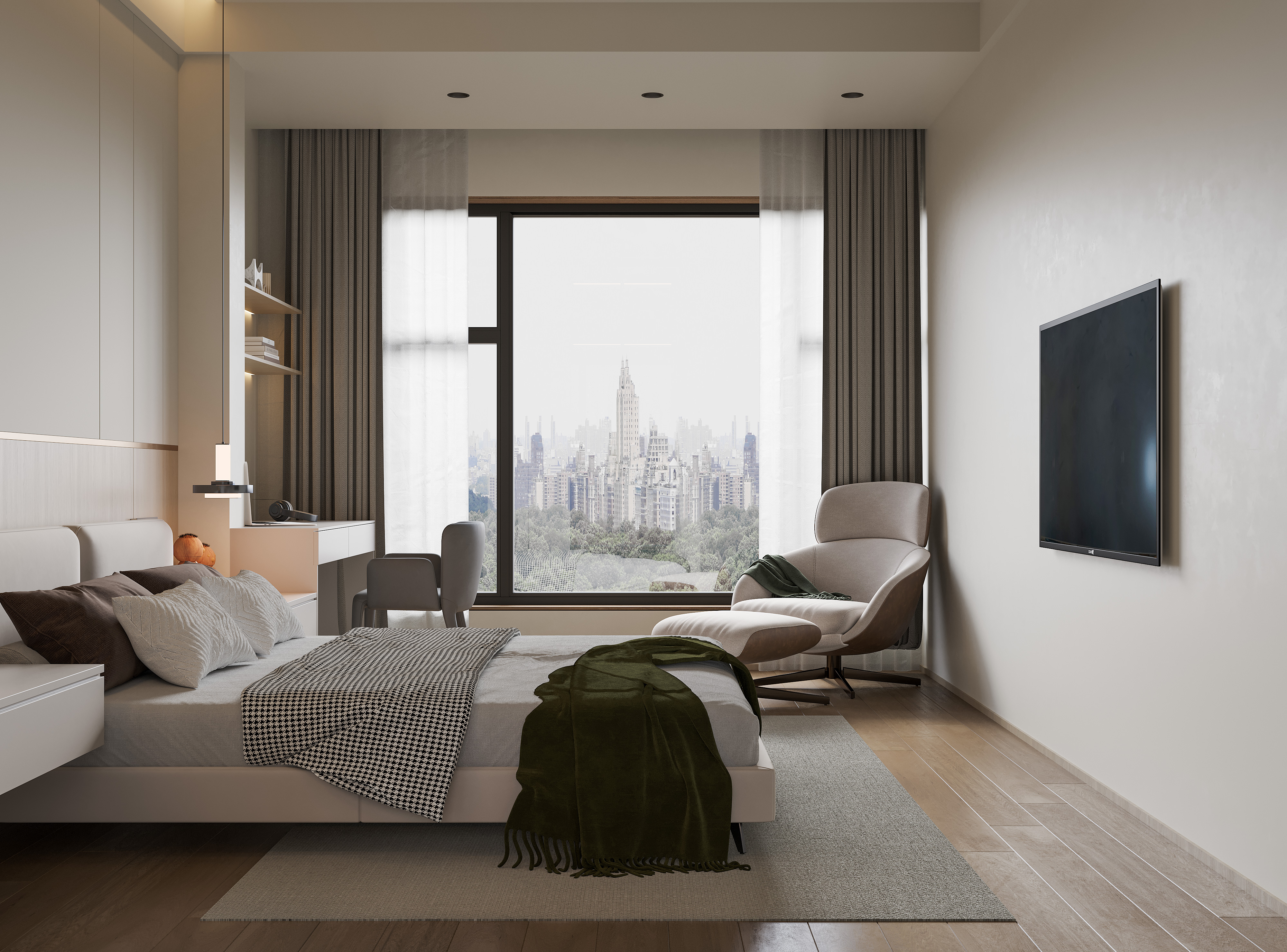 轻奢挑空别墅-艺米效果图 -4