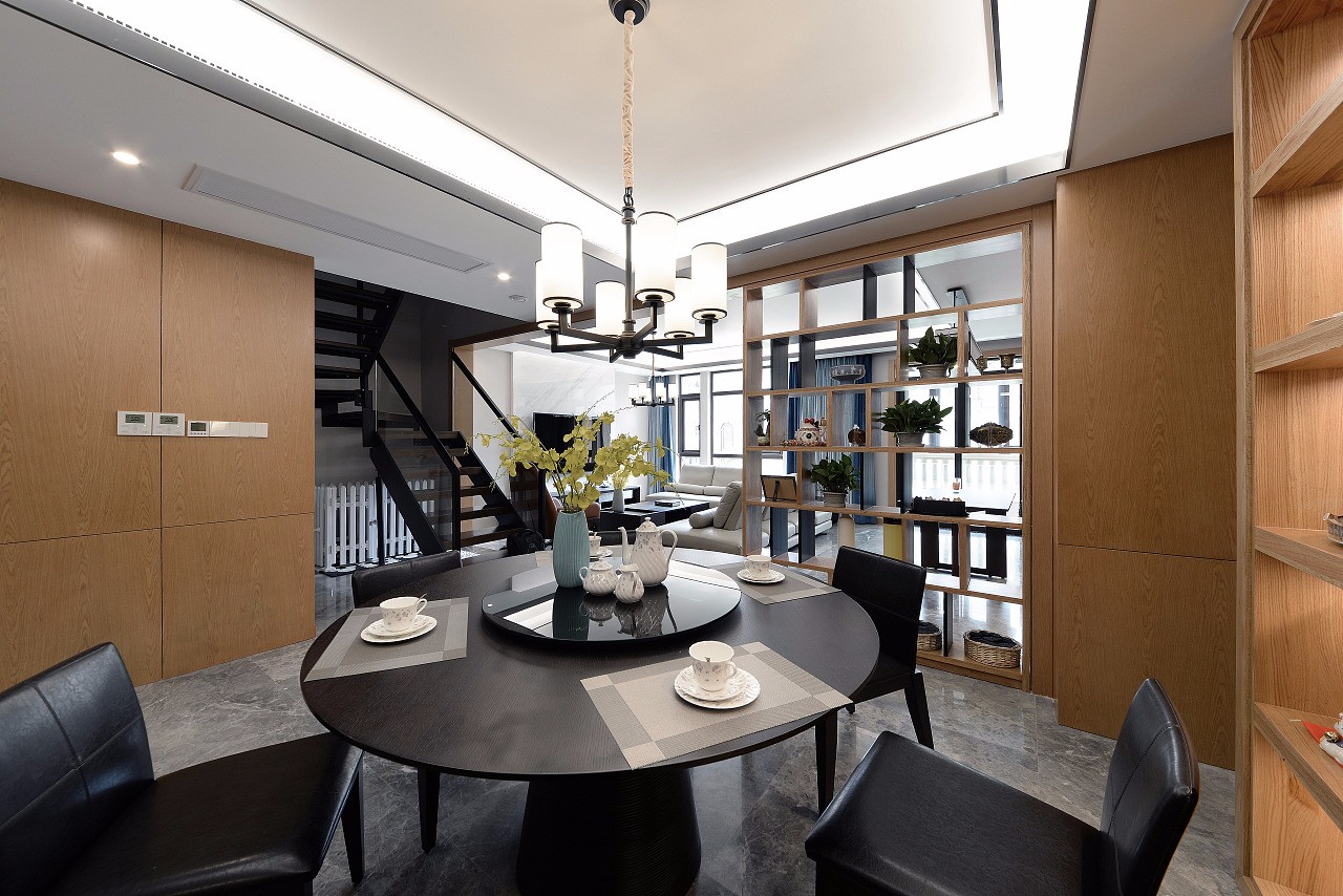 上海280 ㎡新中式风格住宅  上海彩蘑菇空间设计-12