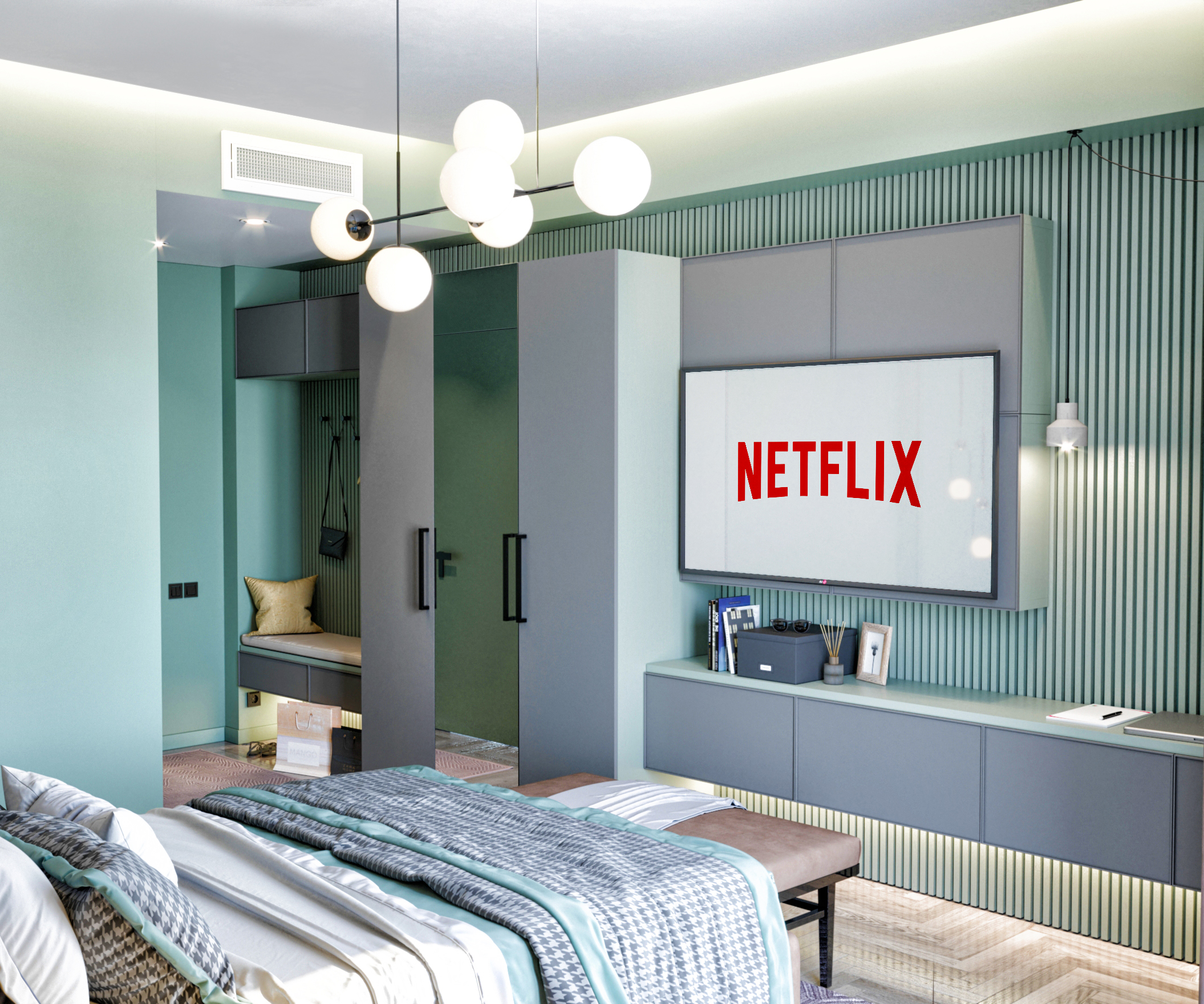 Green Suite Room 酒店房间设计丨Ilyas Jafarli-5