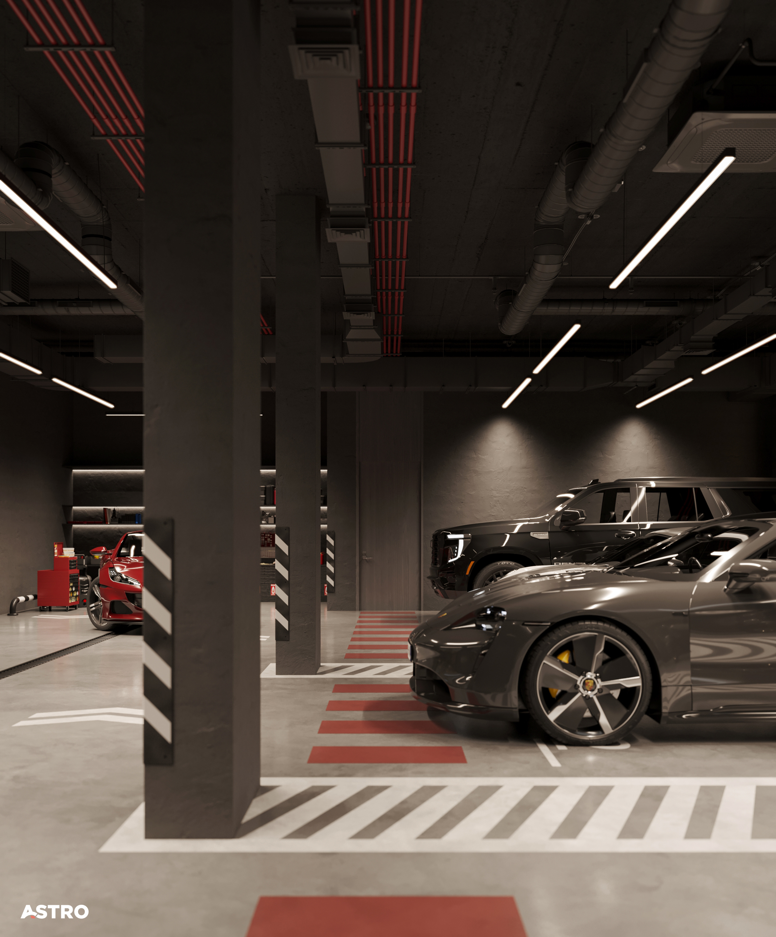 Basement Parking Design（地下室停车设计）丨沙特阿拉伯丨Astro Architects-15