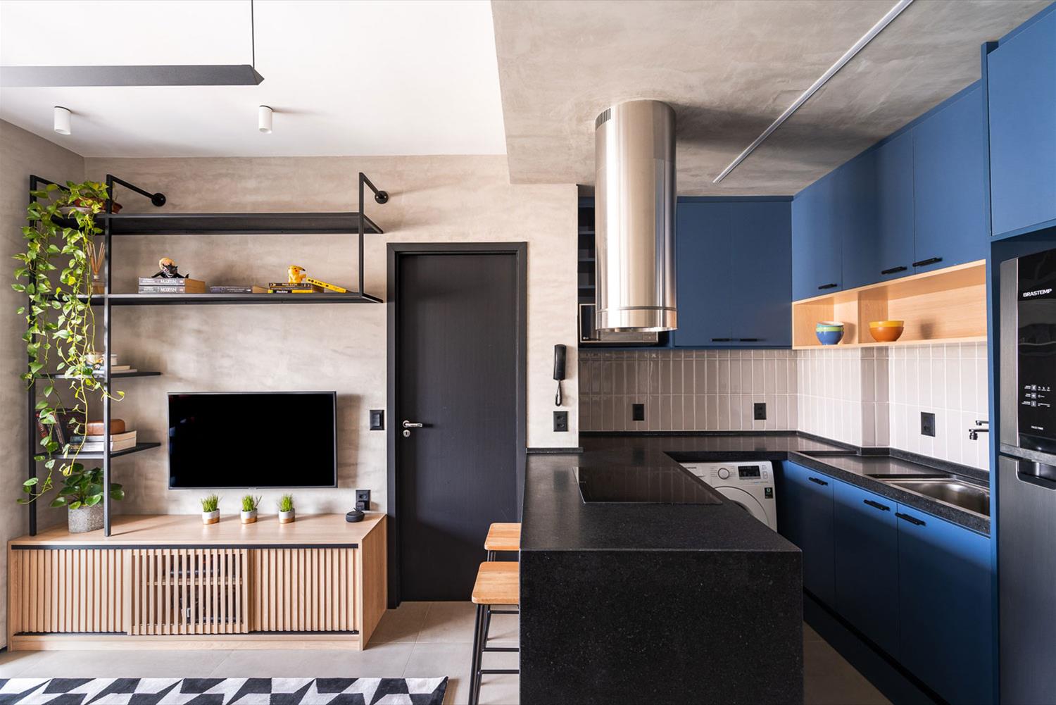 40 平米工业风公寓，展现简约男性魅力-2