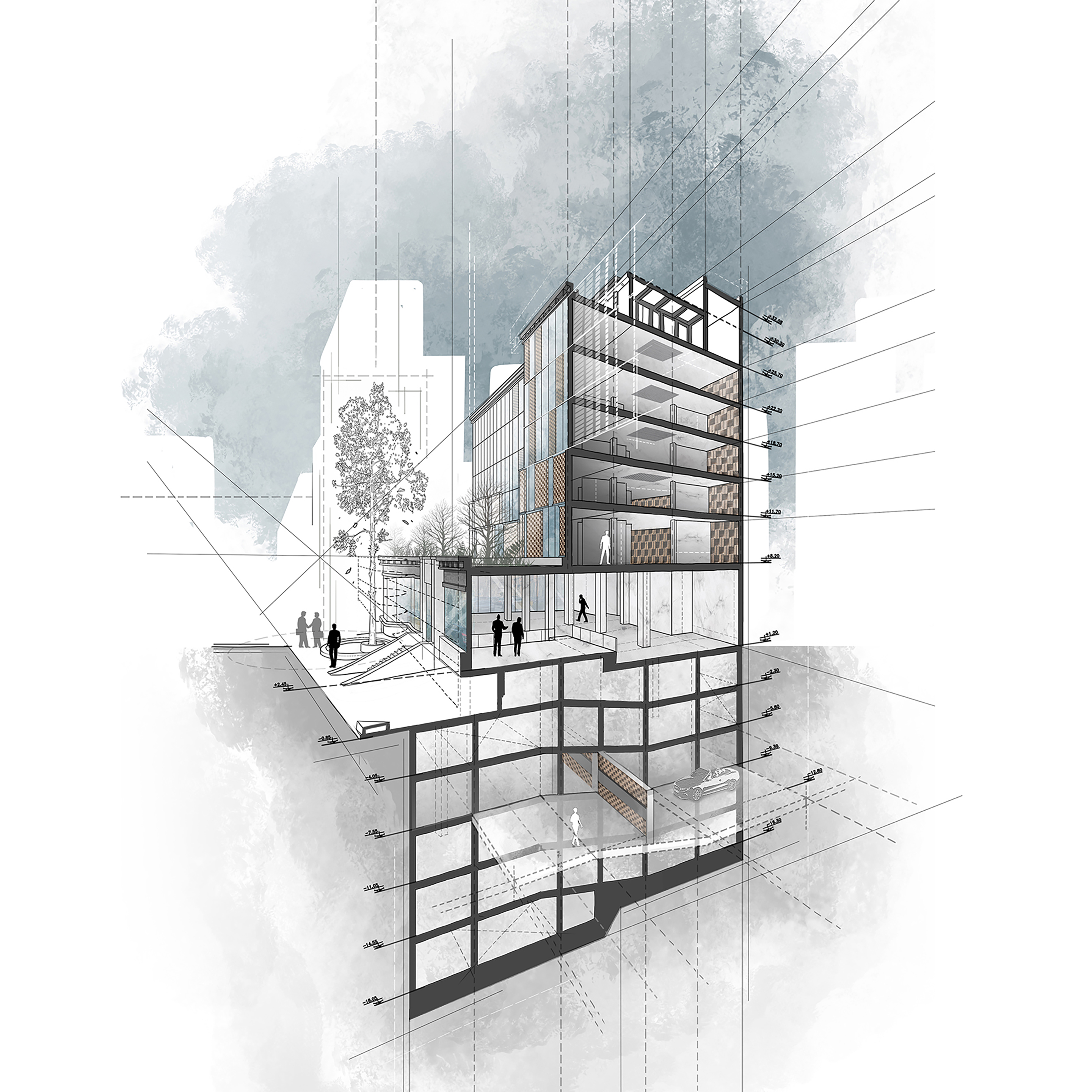 动态立方 · 伊朗 Zomorrod 11 建筑设计丨伊朗德黑兰丨Ákaran Architects-30