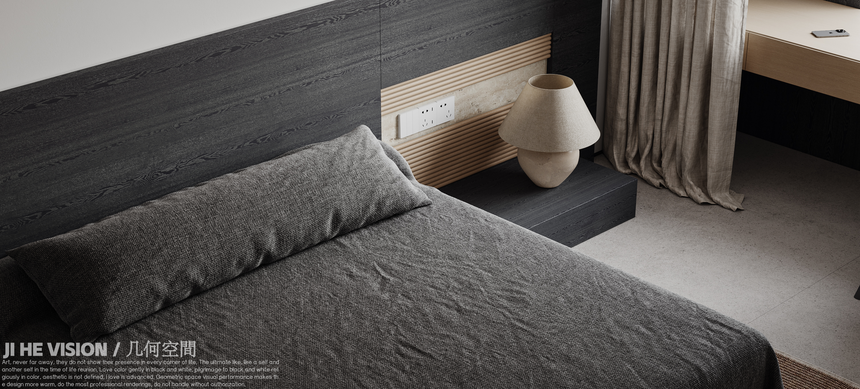 雍龙府原木现代空间丨几何空间视觉表现-9