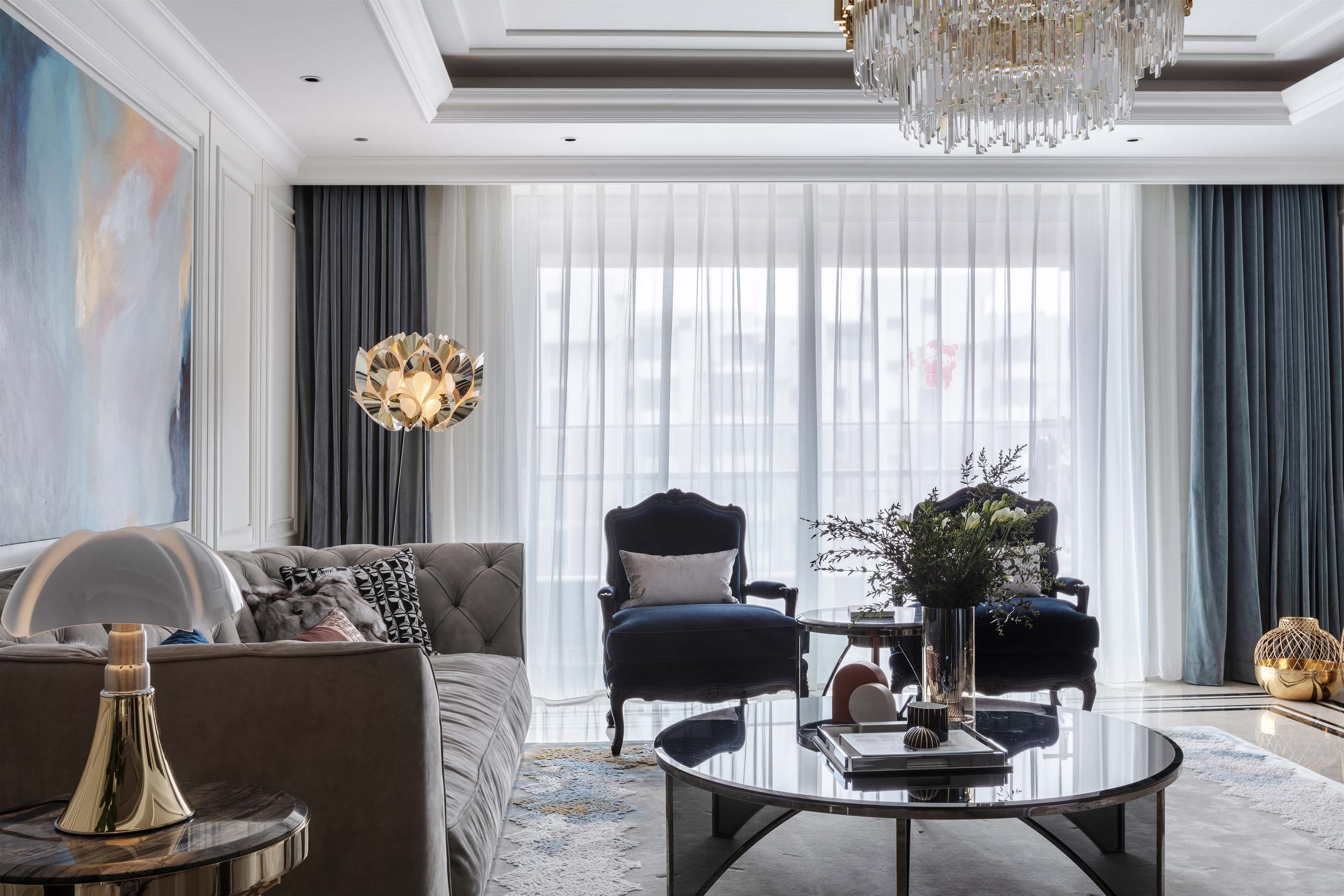 上海黄埔滩名苑 320 平米轻奢空间设计-4