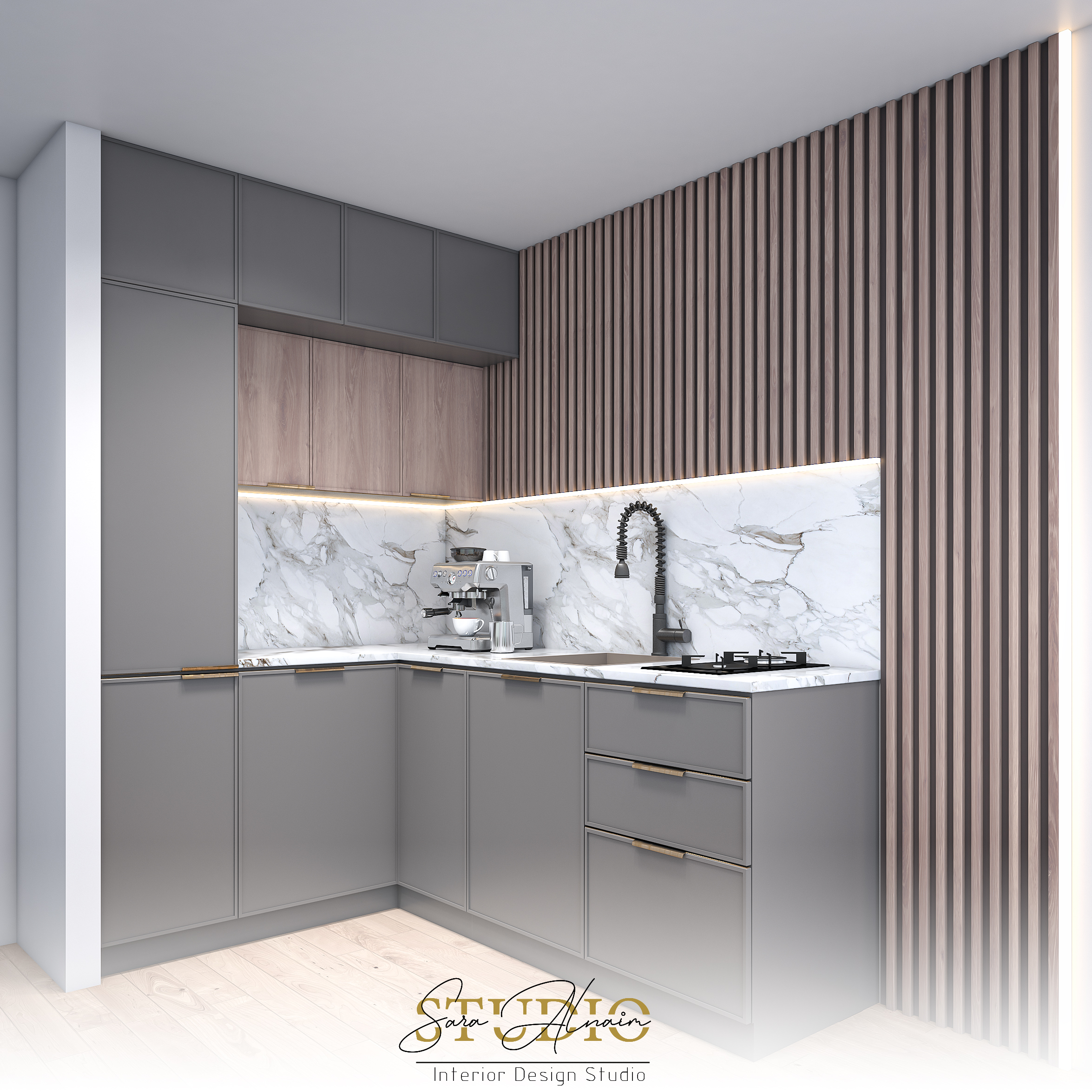 现代小厨房丨约旦安曼丨SARA ALNAIM-3