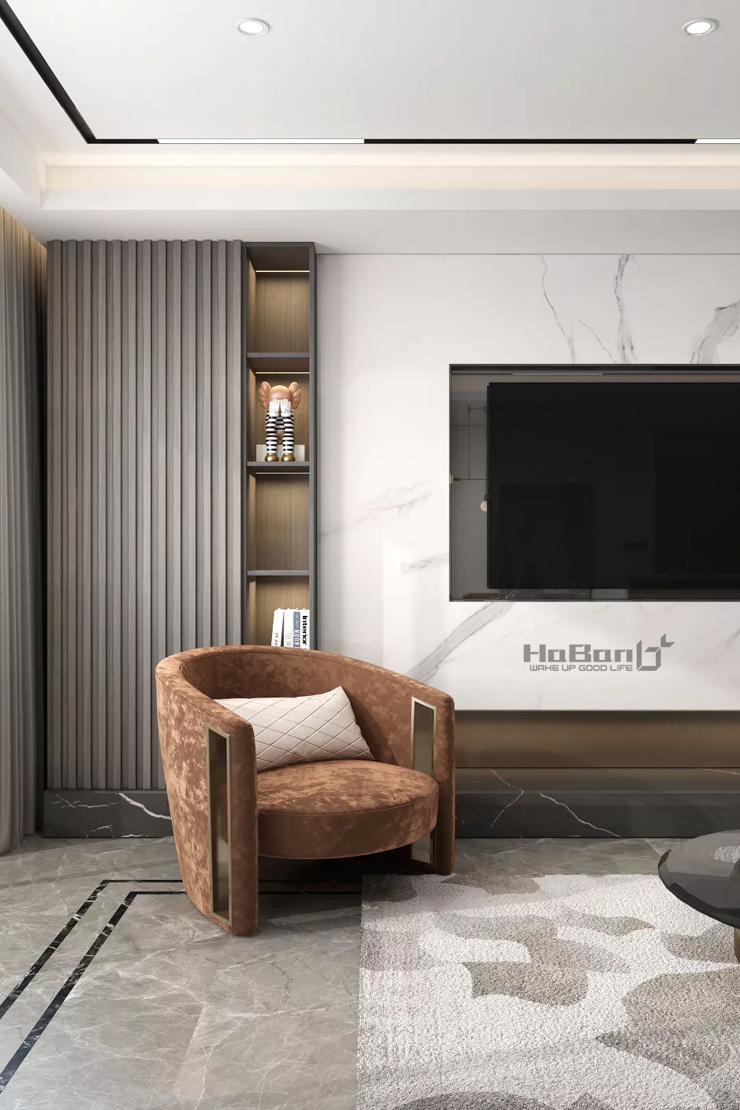 现代咖色家居,温馨舒适空间-8