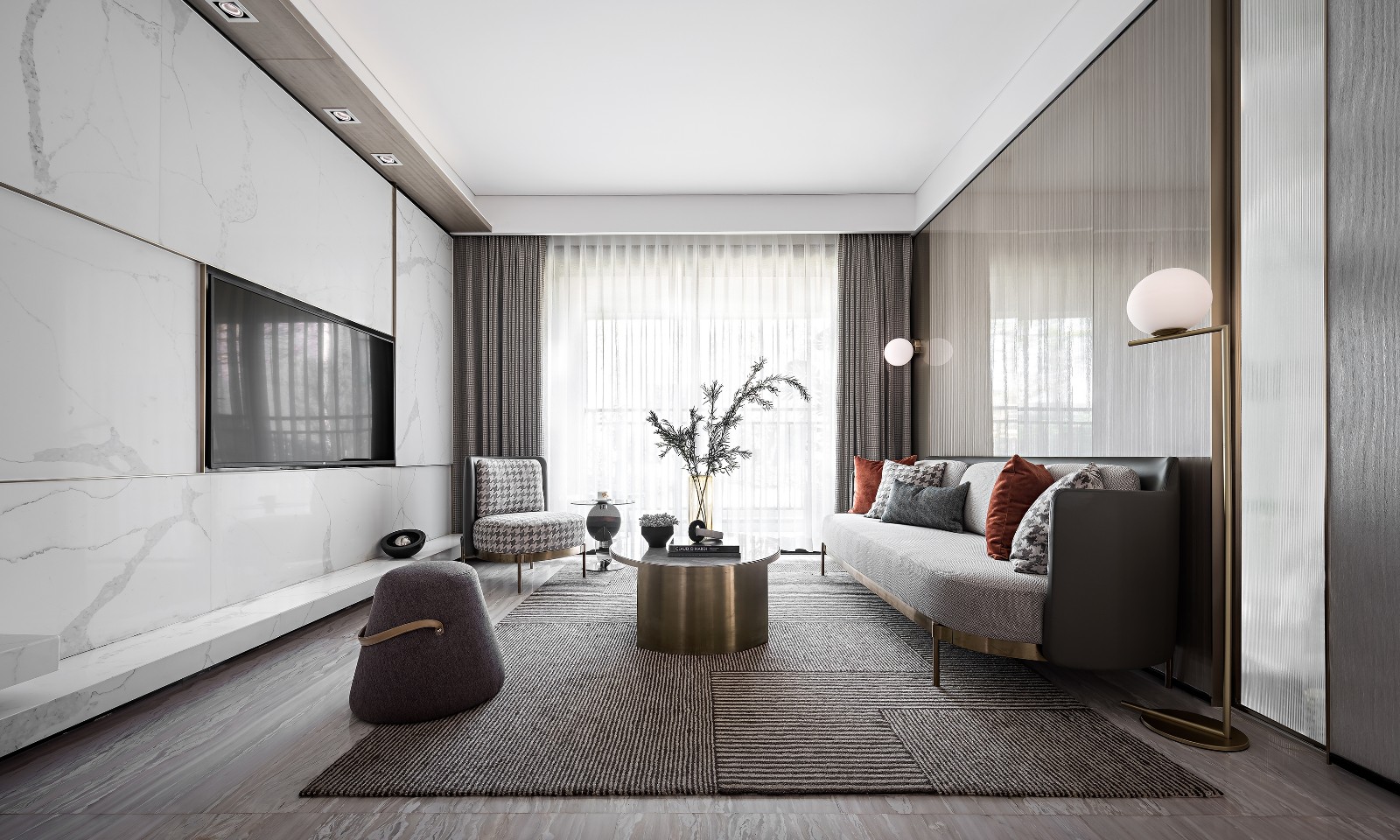 121㎡与97㎡低奢风样板间，摩登大方又不失浪漫！  INNEST意巢设计-30