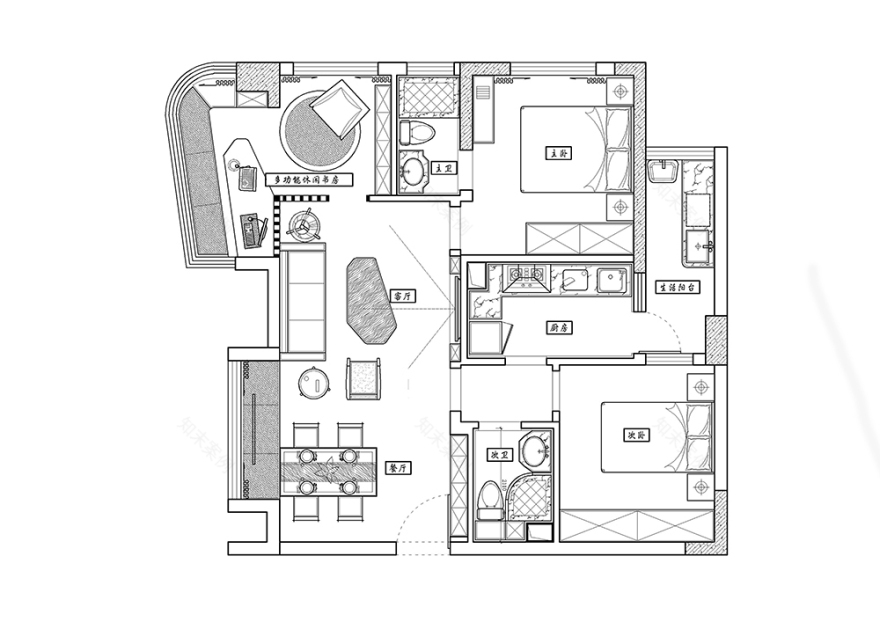 成都后花园样板间 付涵沁设计-33