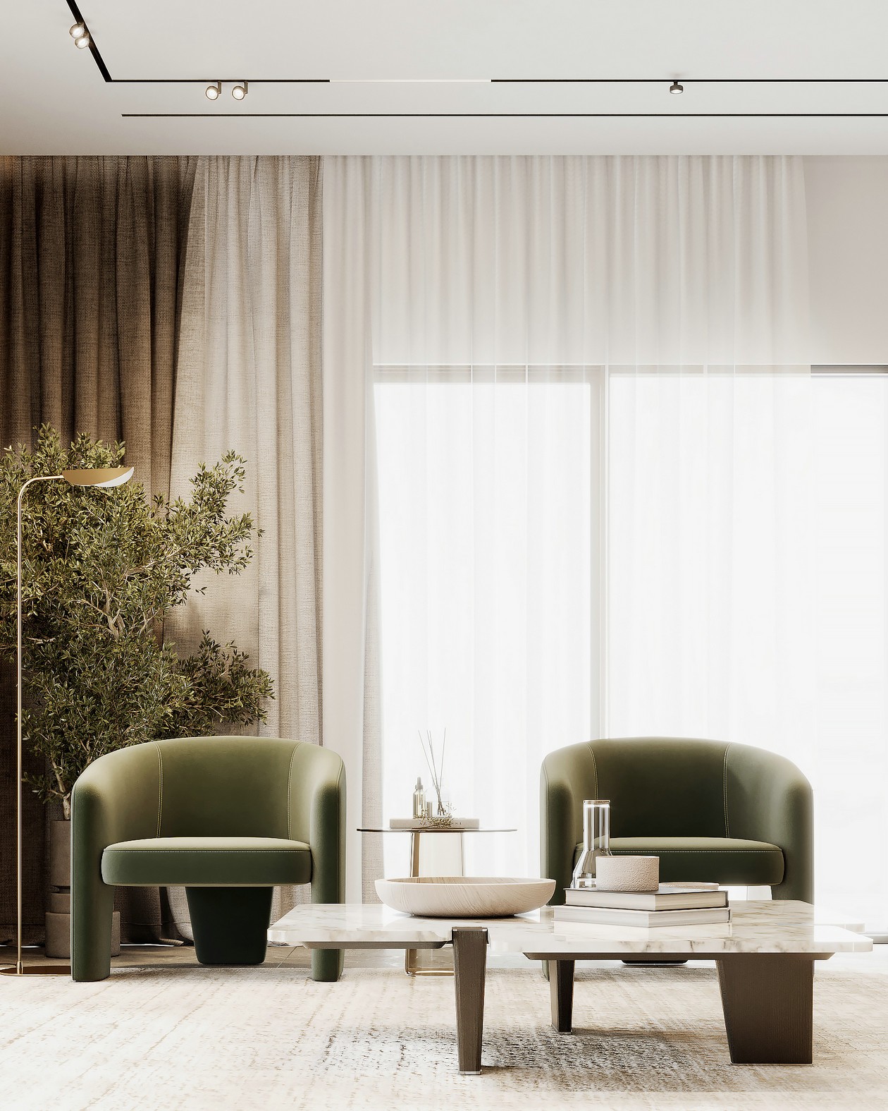 100㎡简约风住宅设计-3