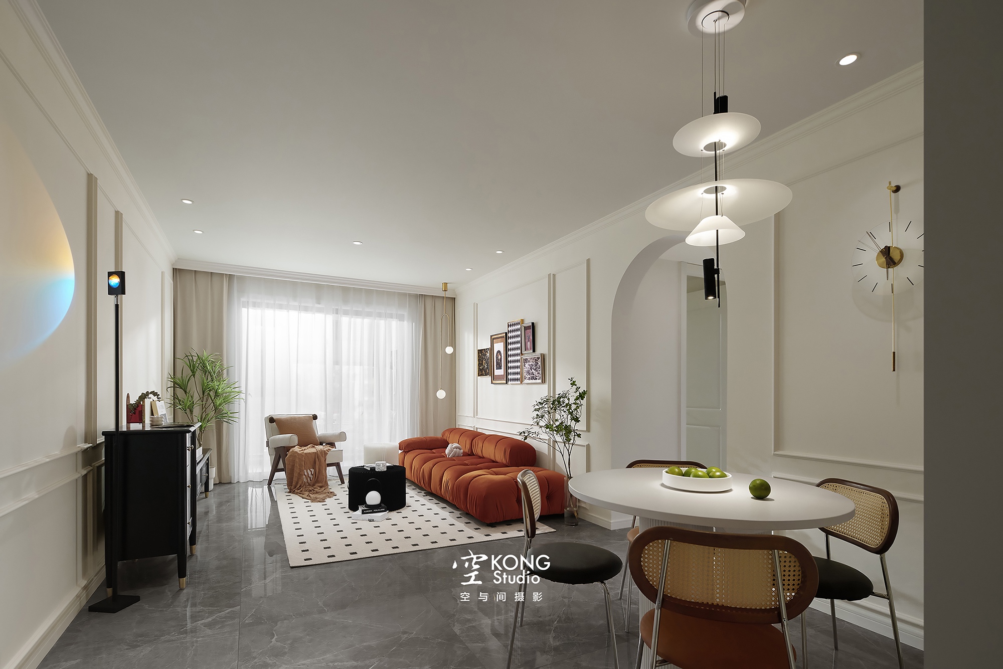 空与间摄影：105m²的轻法式复古，甜度刚刚好-3