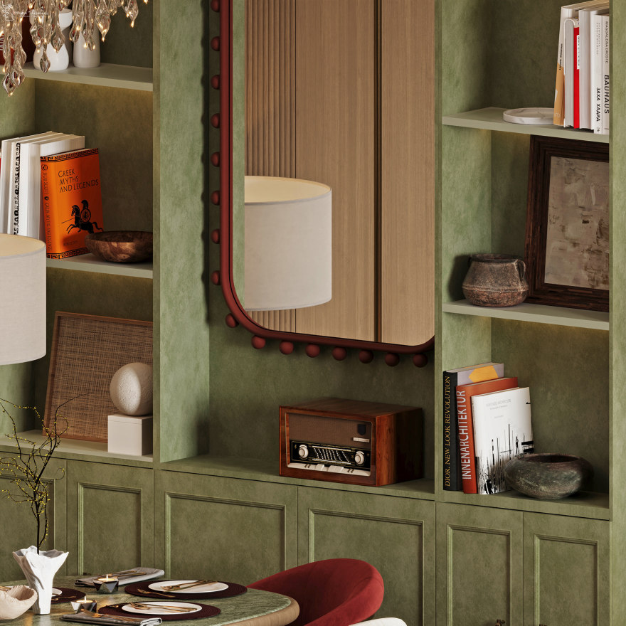 CRIMSON & GOLD: Eclectic Luxury Living-31