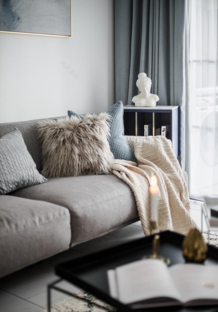 上海北欧风公寓设计,皇家代尔夫特蓝的 INS 风情-52