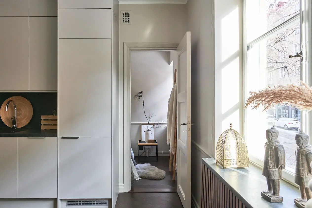 "斯德哥尔摩舒适小户型设计,开放厨房打造温馨生活空间"-5