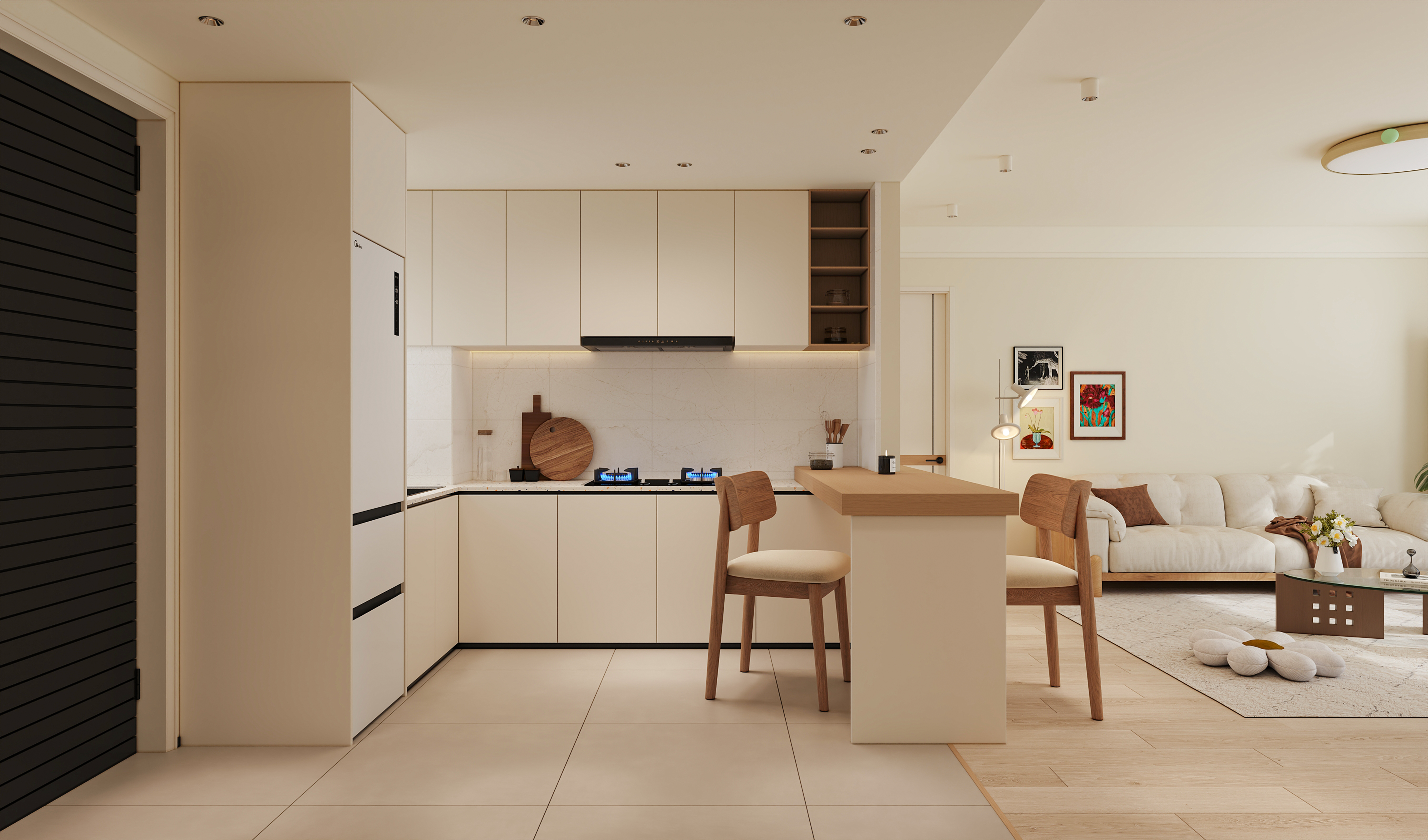 沈阳  润悦湾124㎡  原木风效果表现-6