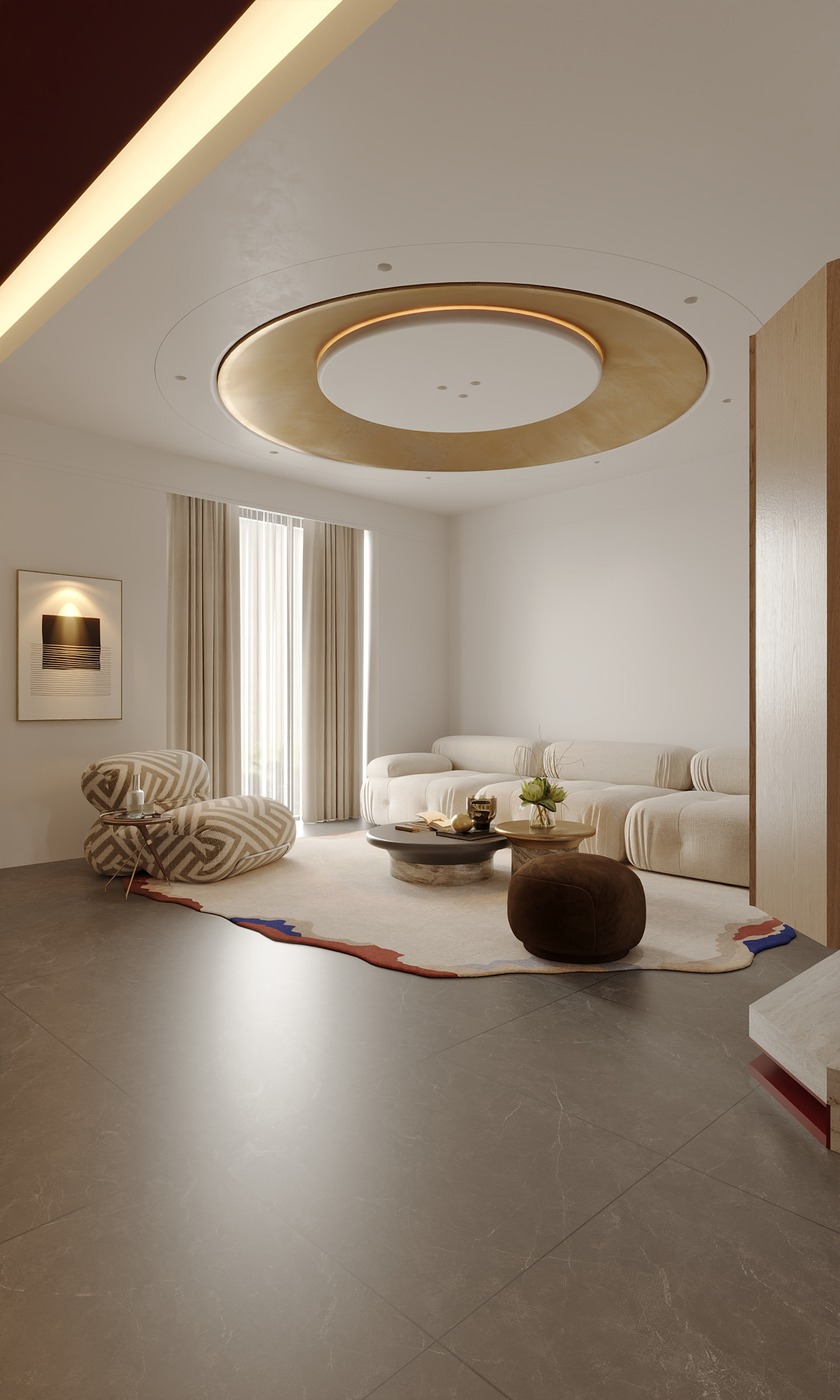 Full 3dsMax Vip Livingroom And Kitchen Scene-9