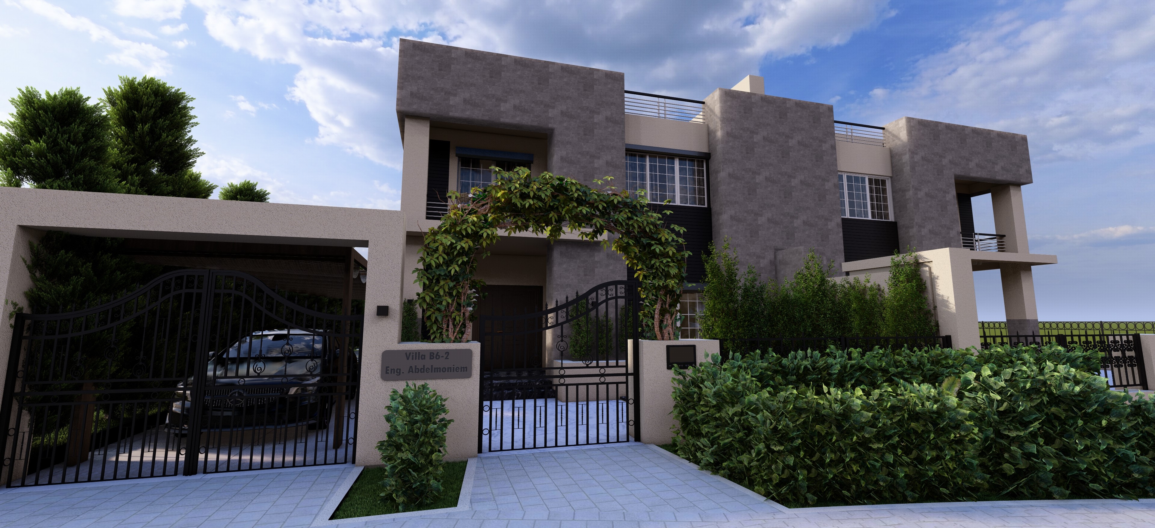 Private Villa in Karma Compound/Sheikh Zayed - Exterior-8