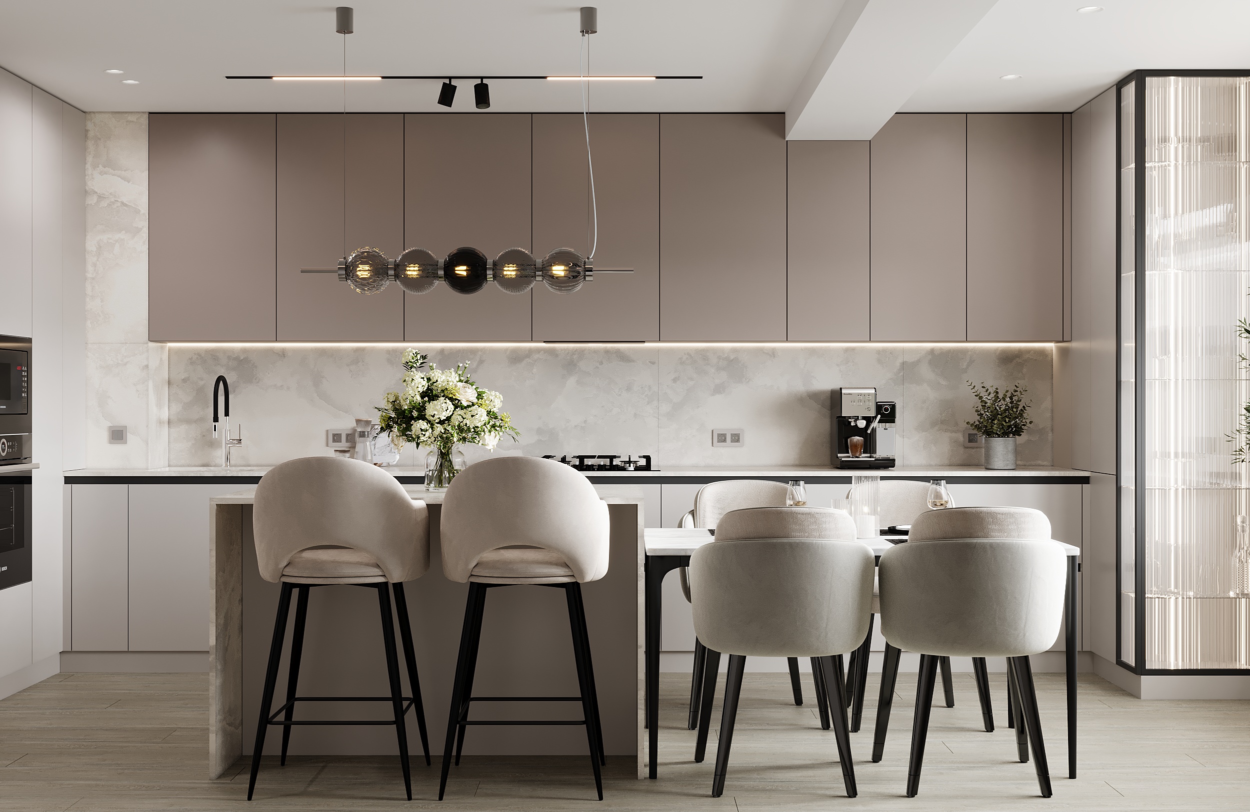 Contemporary 3-Room Apartment | Interior Visualization-0