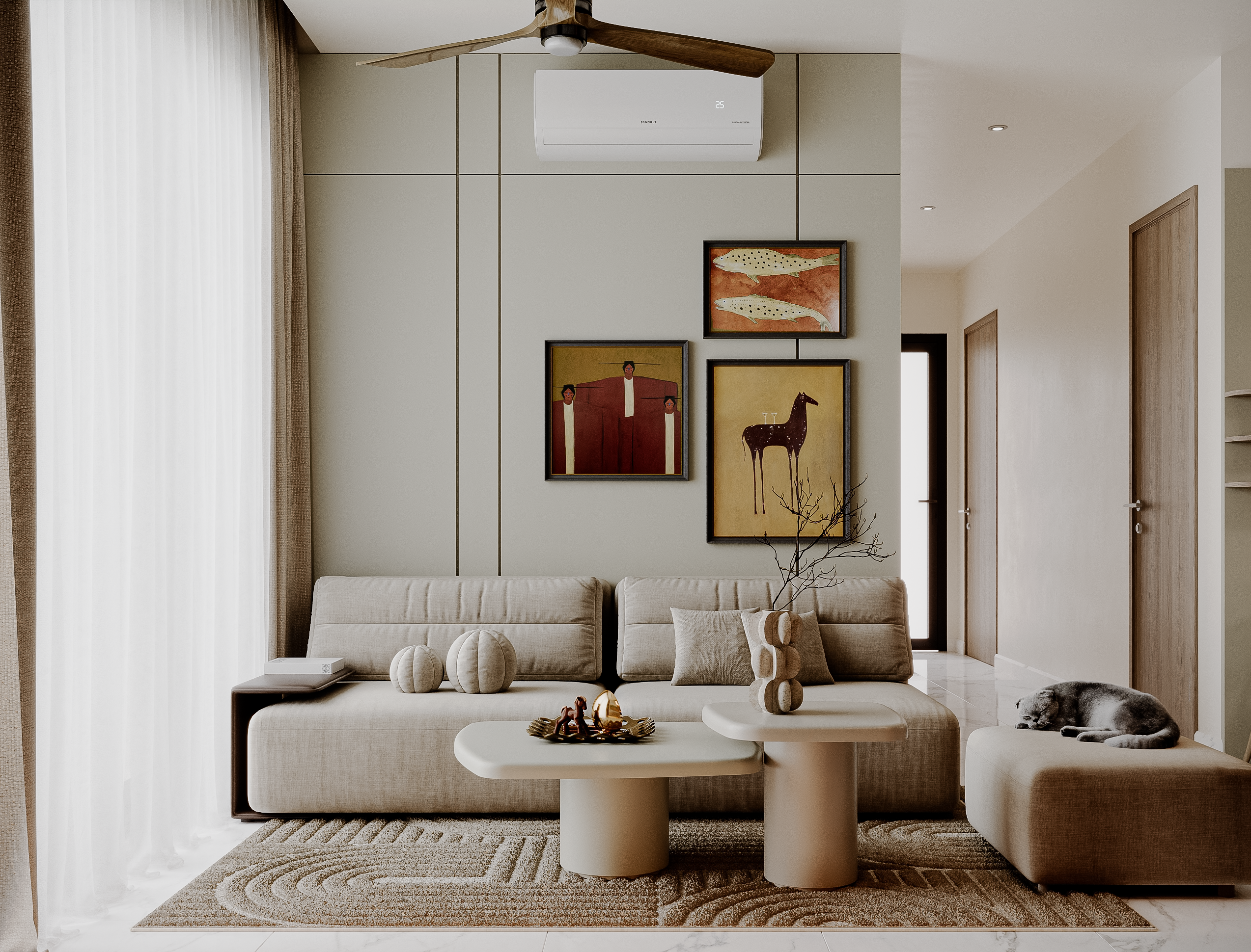 Mr Uy's living-kitchen Apartment-1