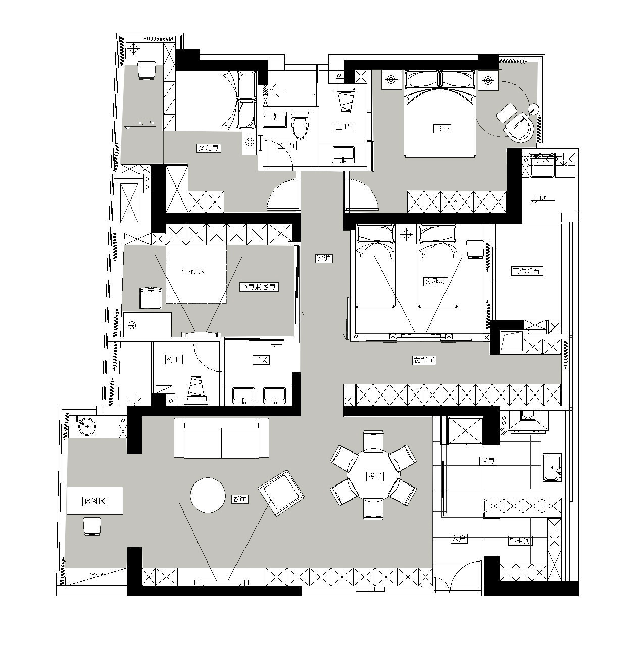 洄游 · 福州乌龙江边 145 平住宅设计丨中国福州丨原色设计-19