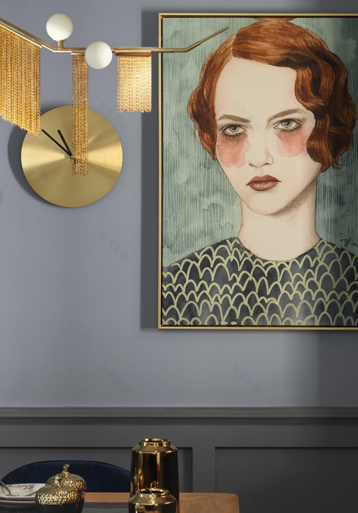 野兽派风格平层设计,金色光影演绎跃动空间-22