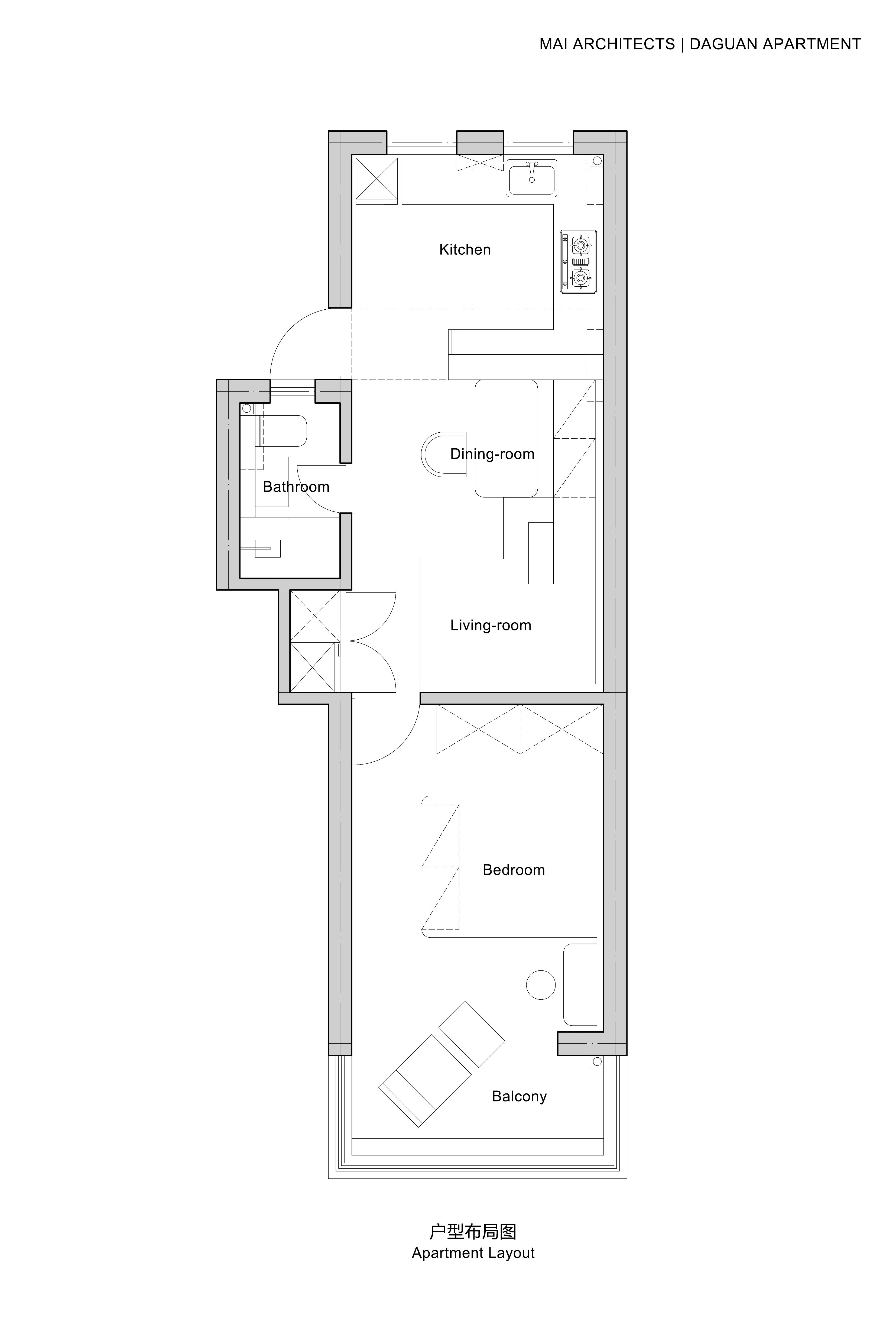 50㎡极简日系风 · 老破小变身明亮温馨居所丨中国杭州丨MAI architects-7