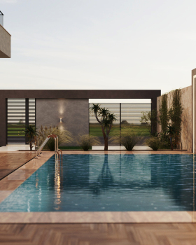 Villa Exterior Render Pool