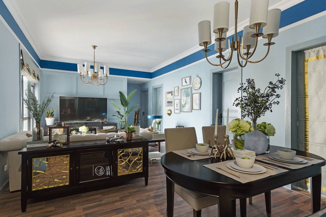 清羽设计 | 成都暗夜星空美式三居室-13