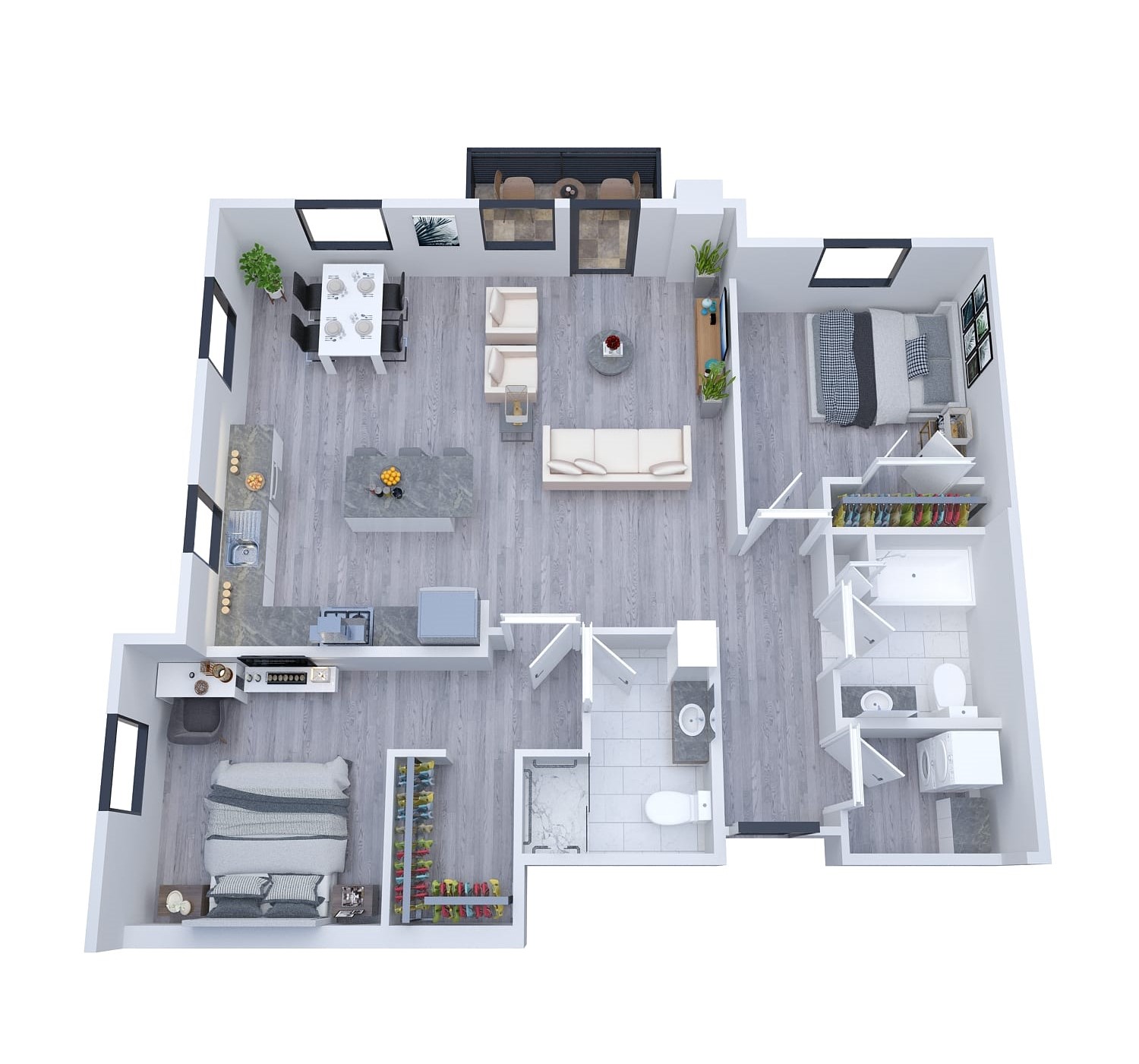三维楼层平面图渲染丨BulgariaMontana丨The 2D3D Floor Plan Company-17