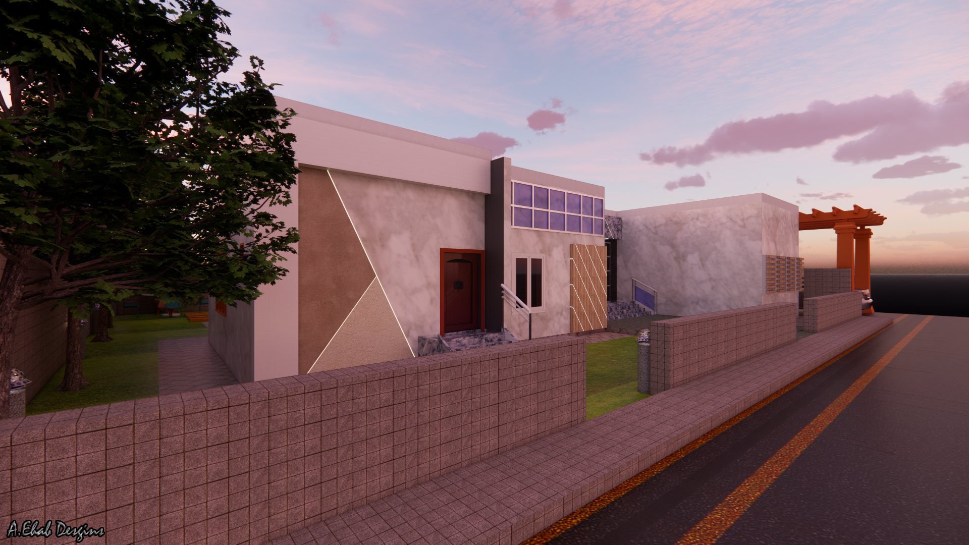 An Exterior Design for a modern villa.. Hope u Like It-2