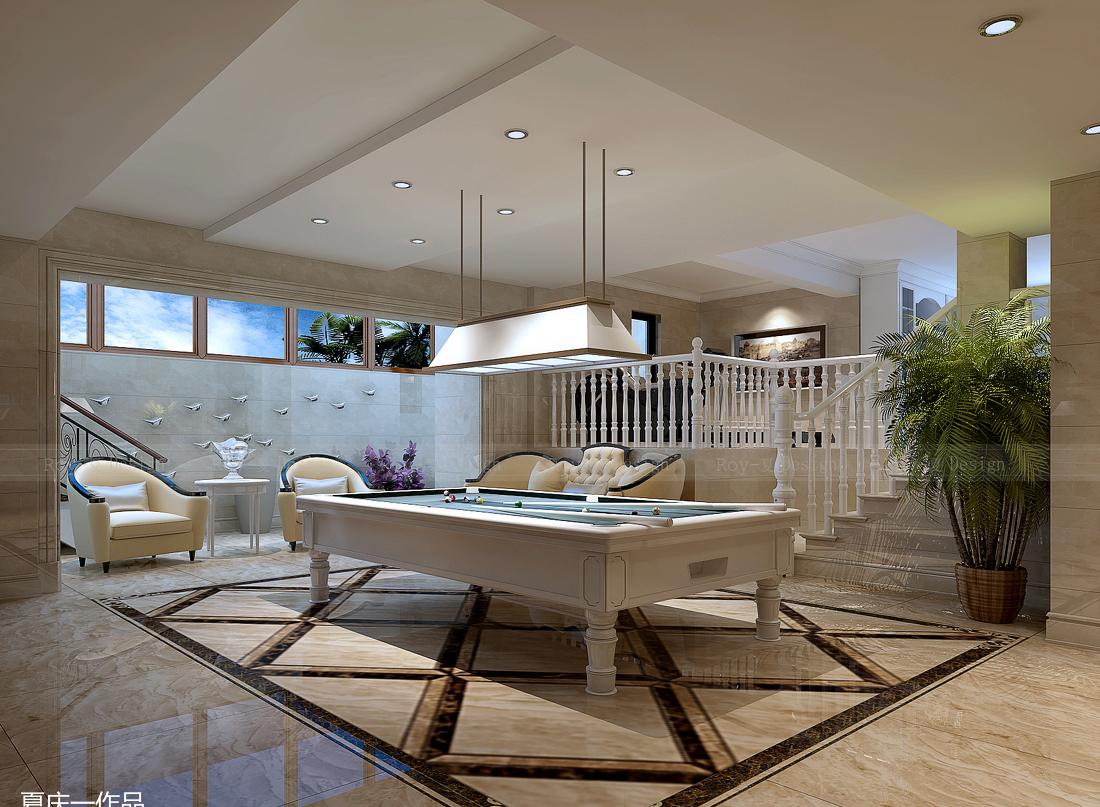 现代园墅欧式纯白设计,温馨舒适,白色与蓝色搭配典雅自然-2