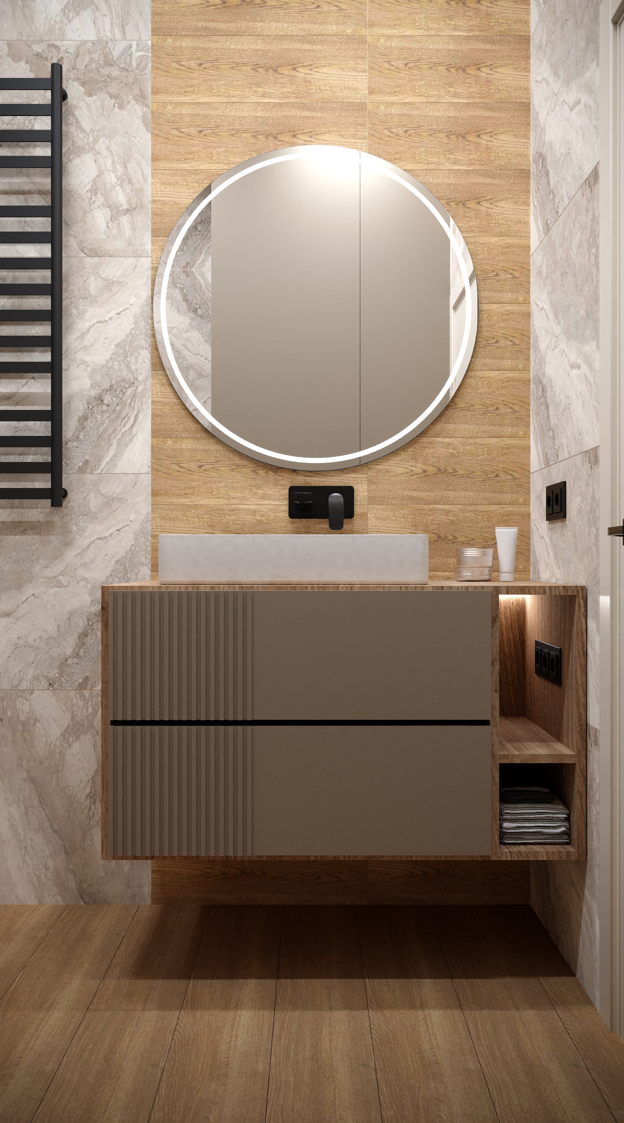 Flat project for the family with a teenager-23