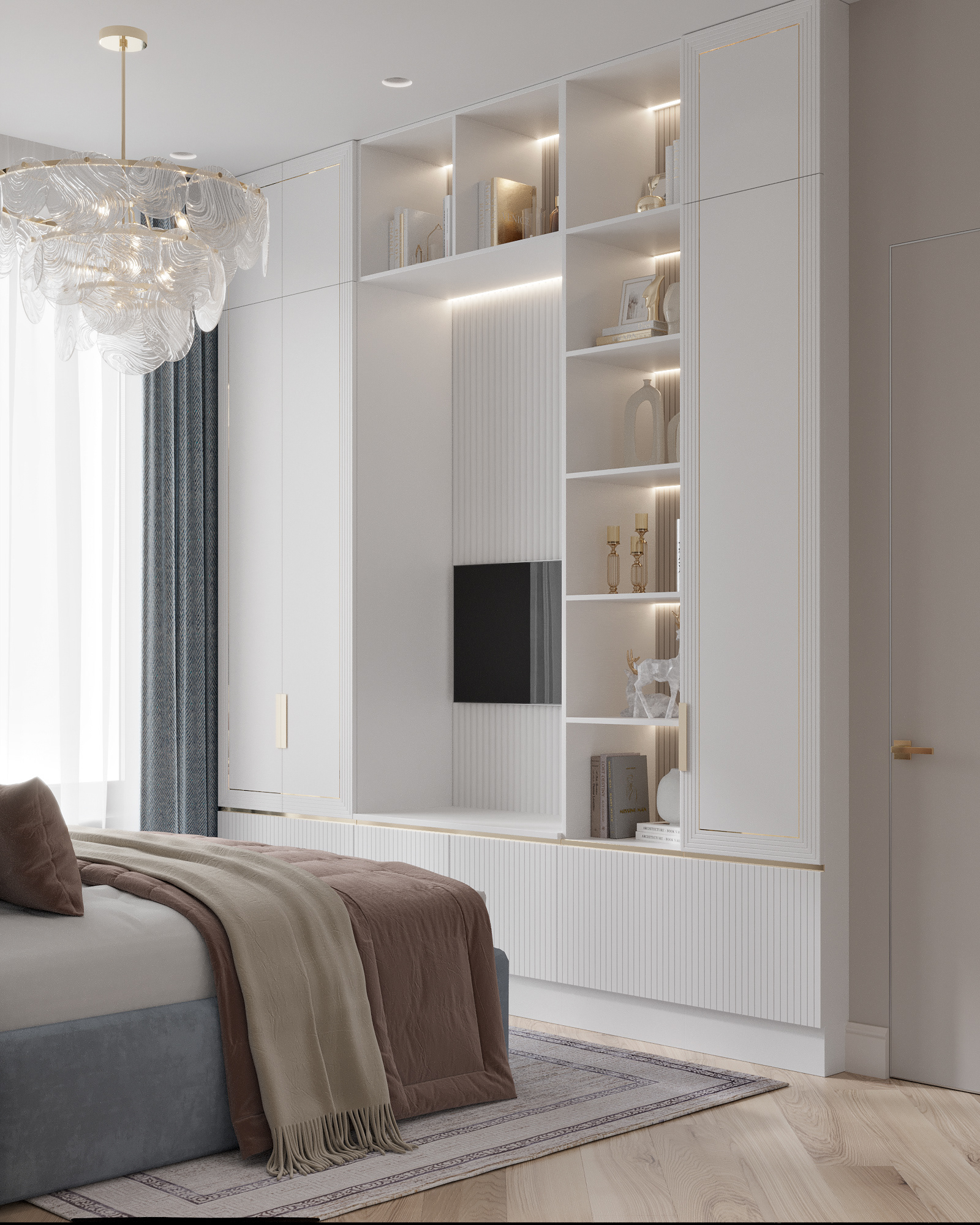 舒适明亮的卧室丨@chernov_renders-5