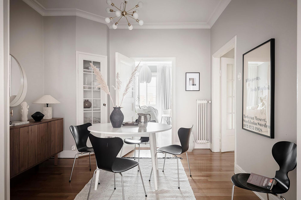 白色斯堪的纳维亚风格公寓-10