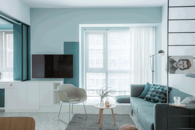 成都绿色摩登宅,三居改两居释放空间-78