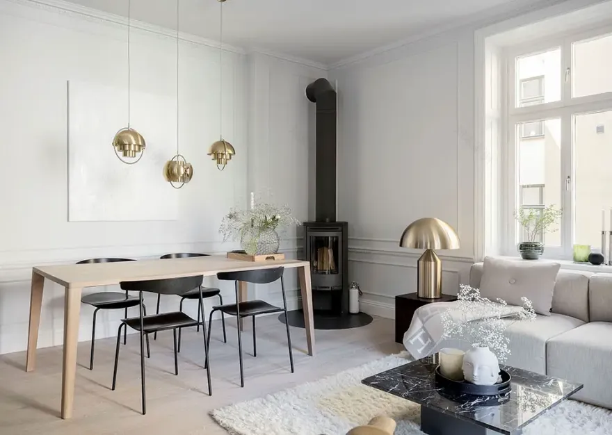 瑞典 66m2 优雅公寓设计-7