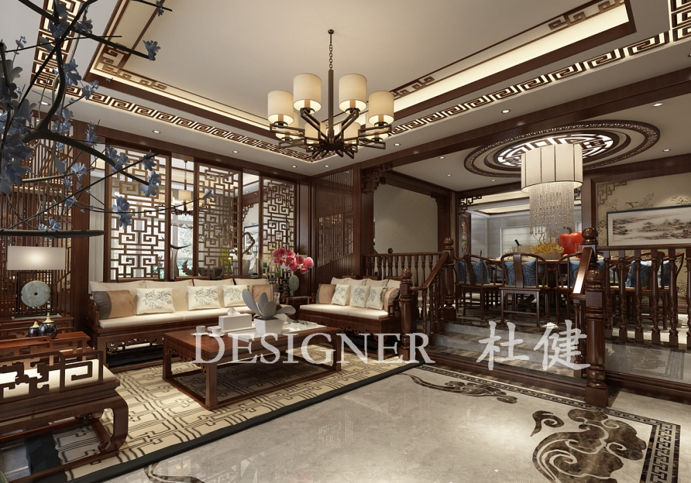 沈阳中式装修,古典亚宅-8