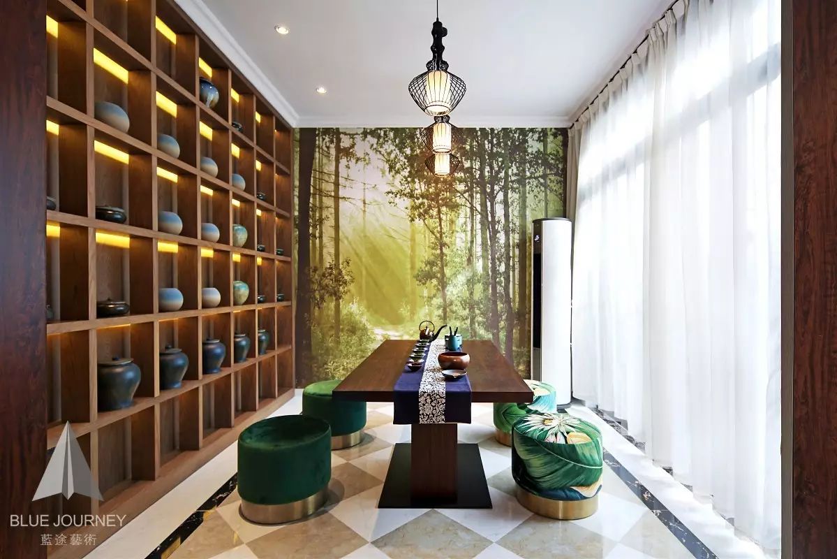 【軟裝設計】藍途新作 | 惠東小徑海岸城花園一期东南亚风格別墅樣板房-52