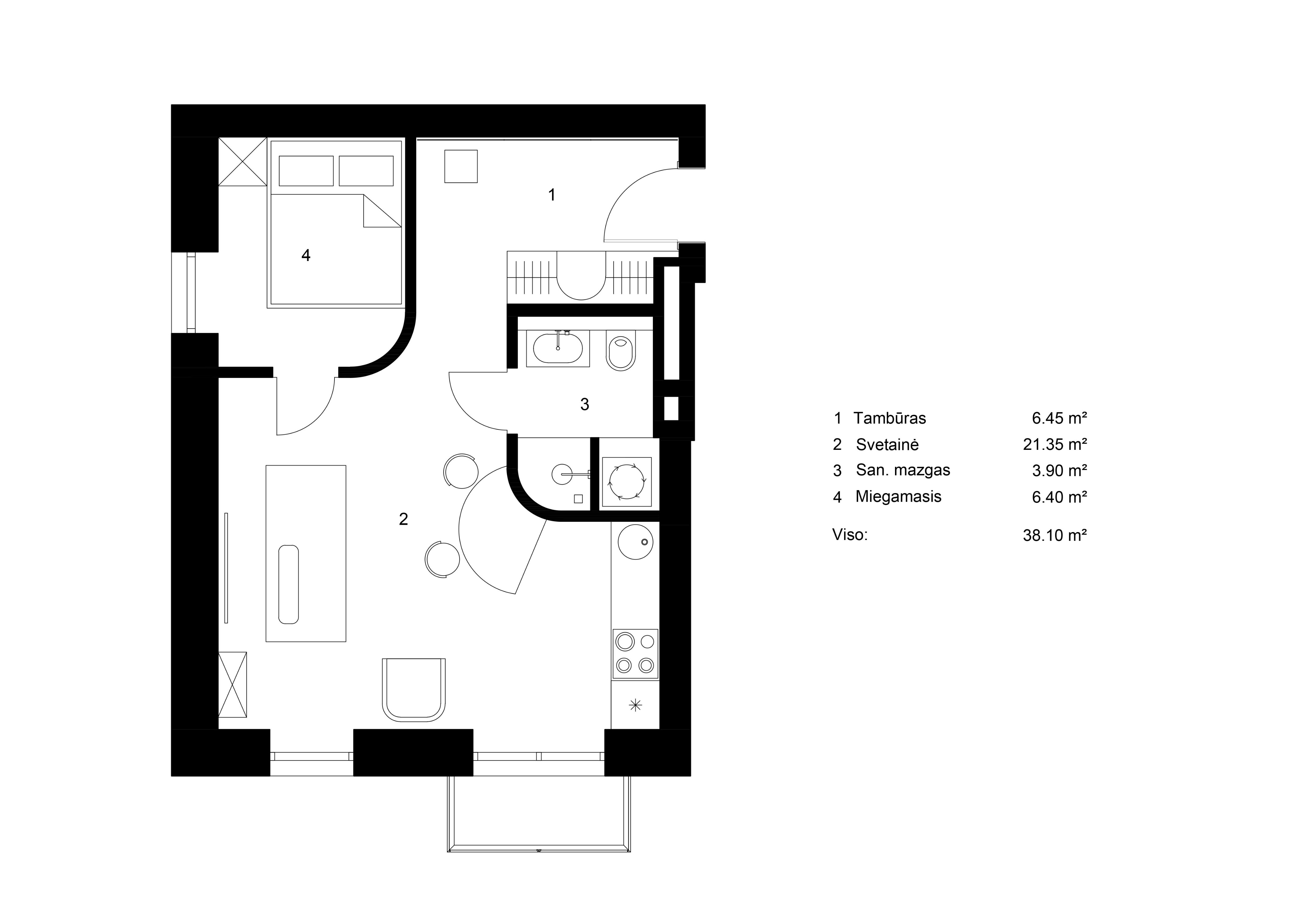 现代小户型公寓室内设计丨立陶宛丨October Design Studio-22