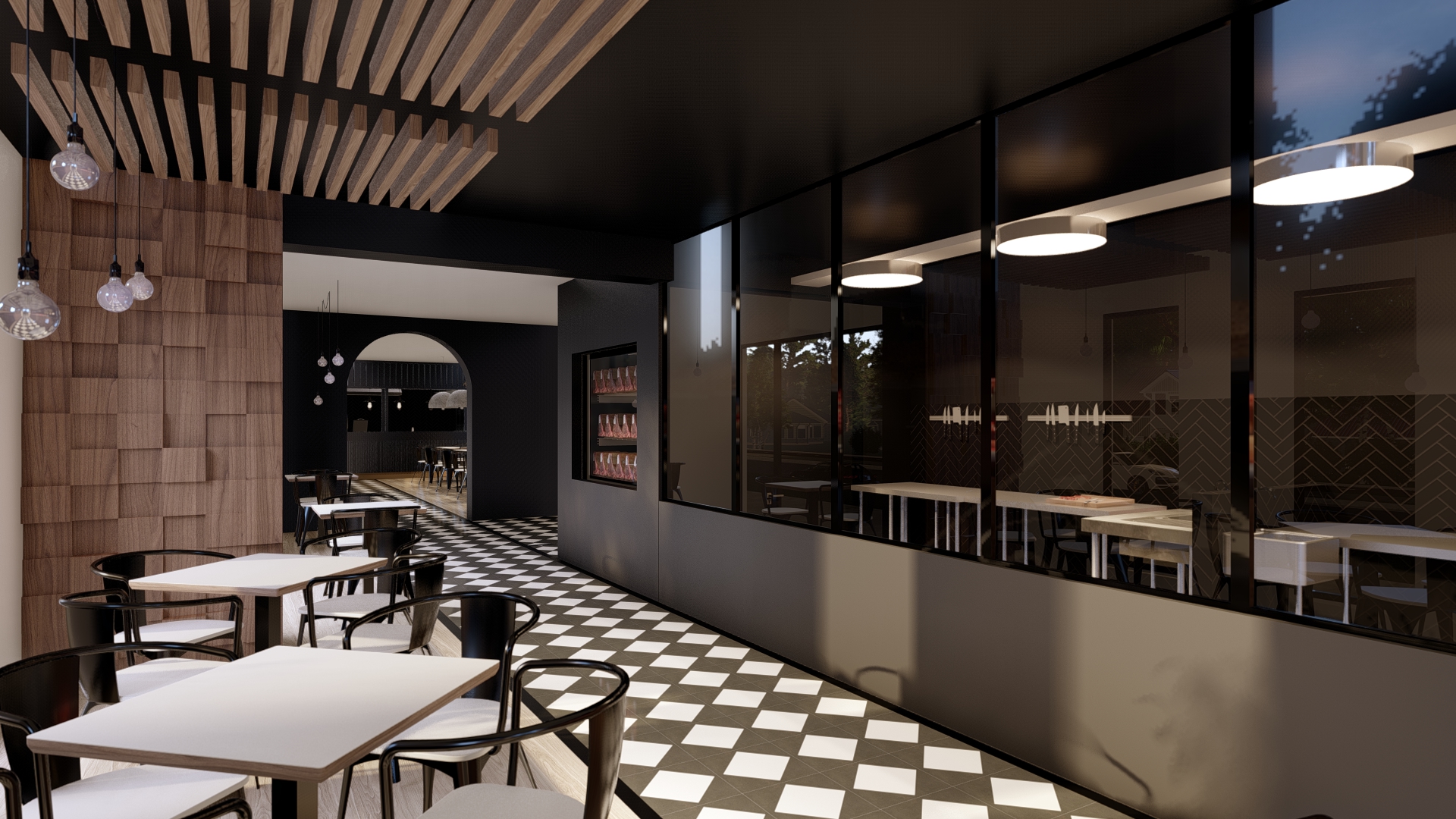 Deli Market & Restaurant Interior Design Concept-9