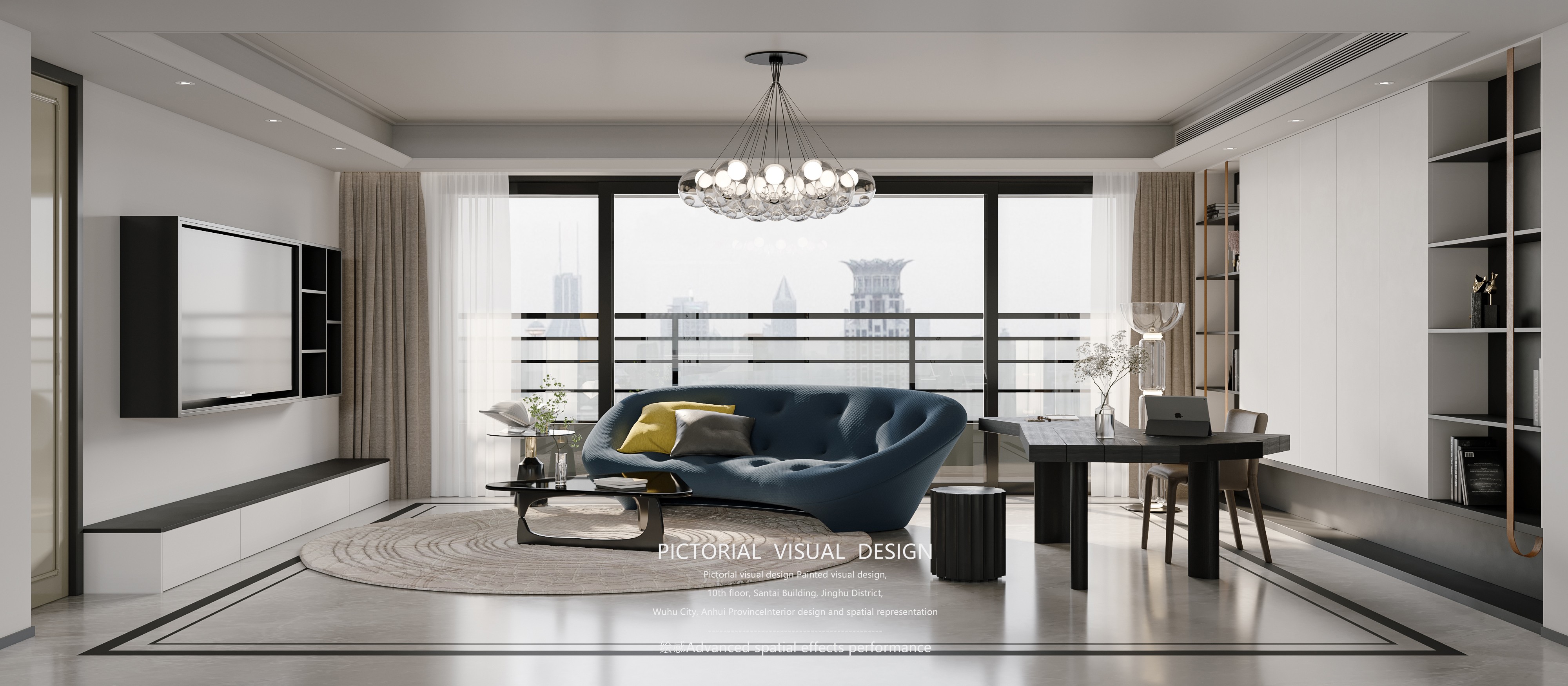 轻包豪斯风格客餐厅-2