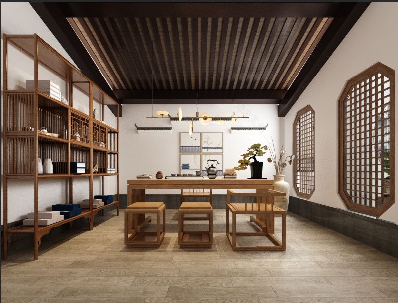 壹木装饰丨中匠茶叶 | 宁静茶香,上下杭间的雅致空间-29