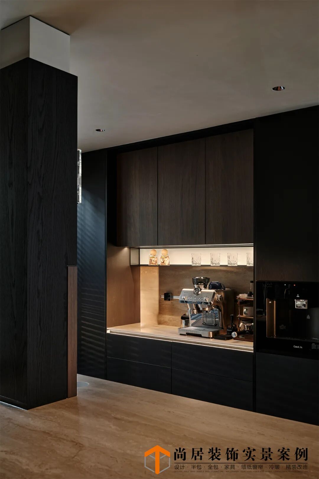 尚居实景案例丨60w打造出的140平暗调空间丨中国南京丨尚居装饰-23