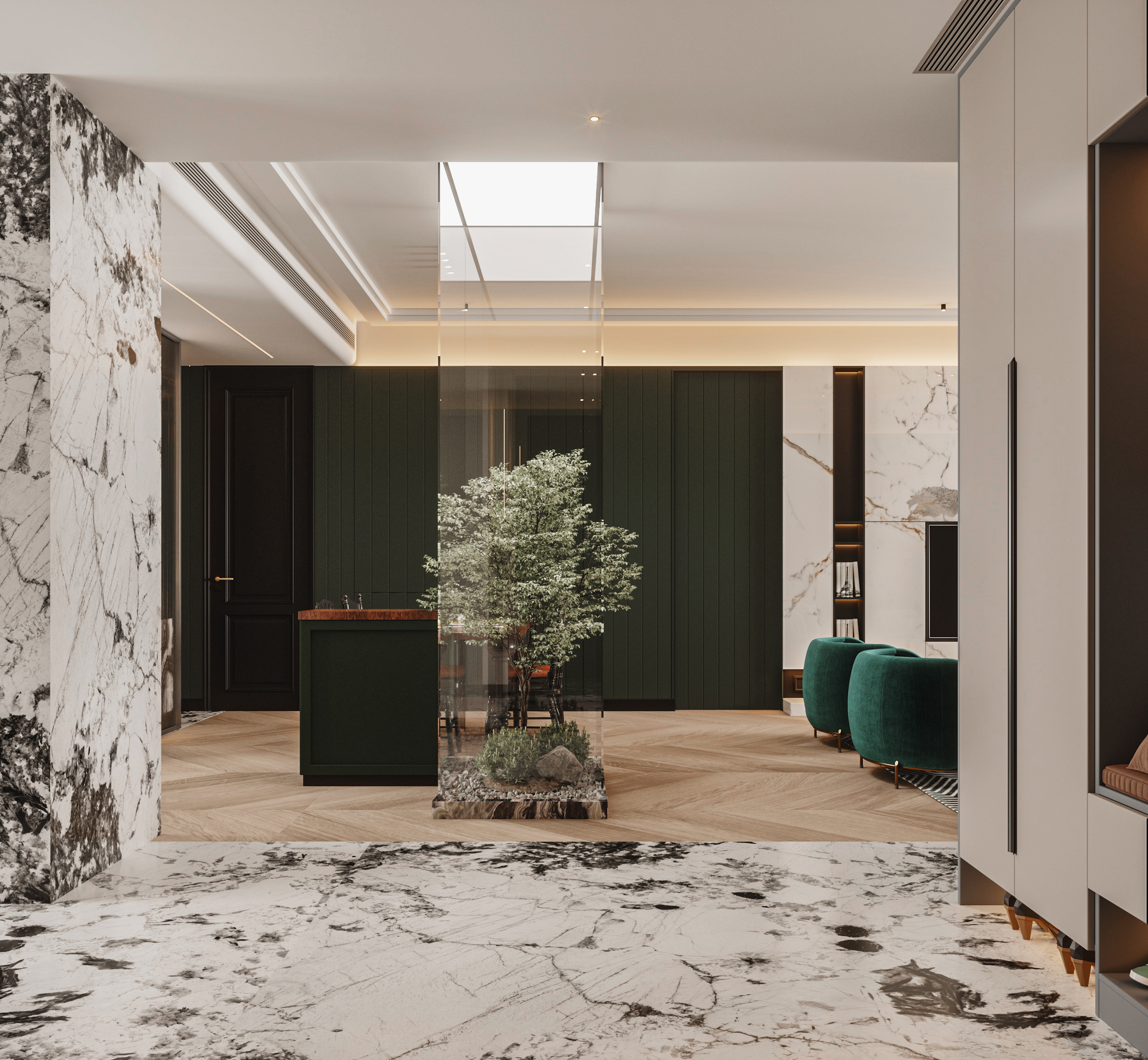 复古绿色系文艺轻奢格调家居设计-20