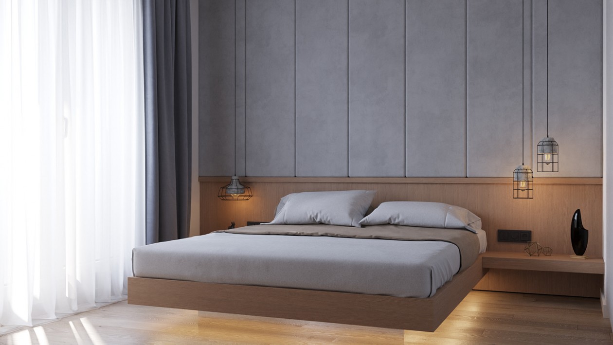 高级灰+原木 经典的自然生态材料和明快的家具相结合-19