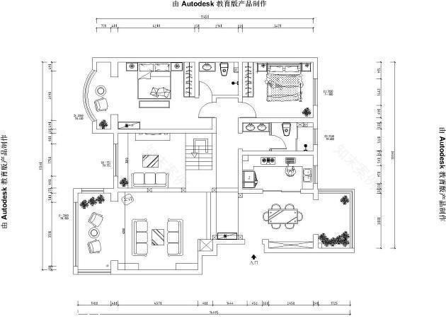 石家庄金舍装饰·江南新城 300㎡欧式风格装修设计-12