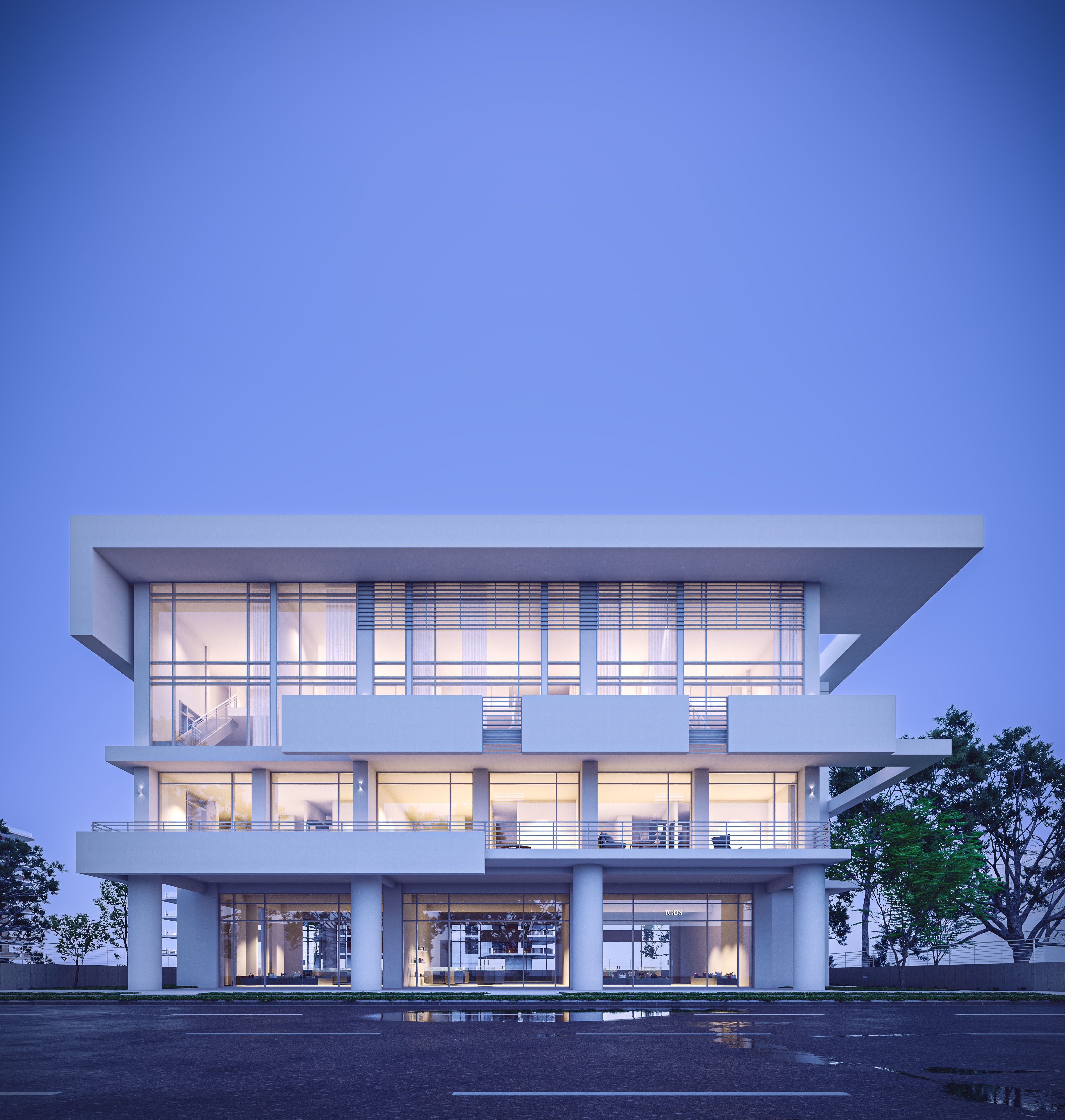 Ofis+loft daire çalışması’’Richard Meier’’-1